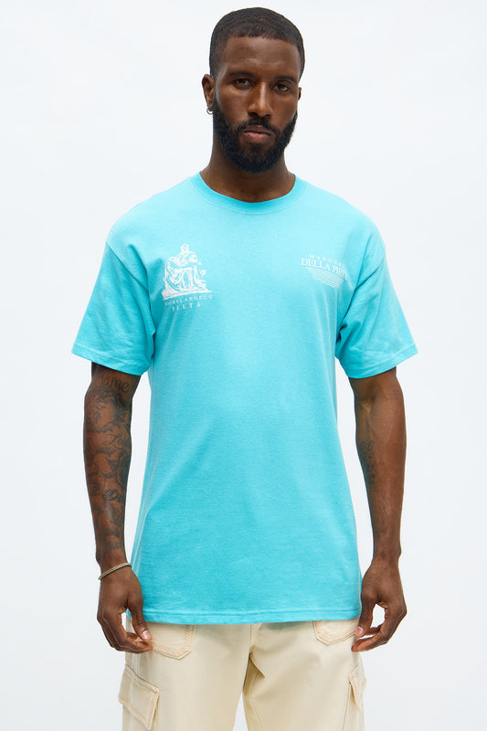 Michelangelo Madonna Short Sleeve Tee - SkyBlue