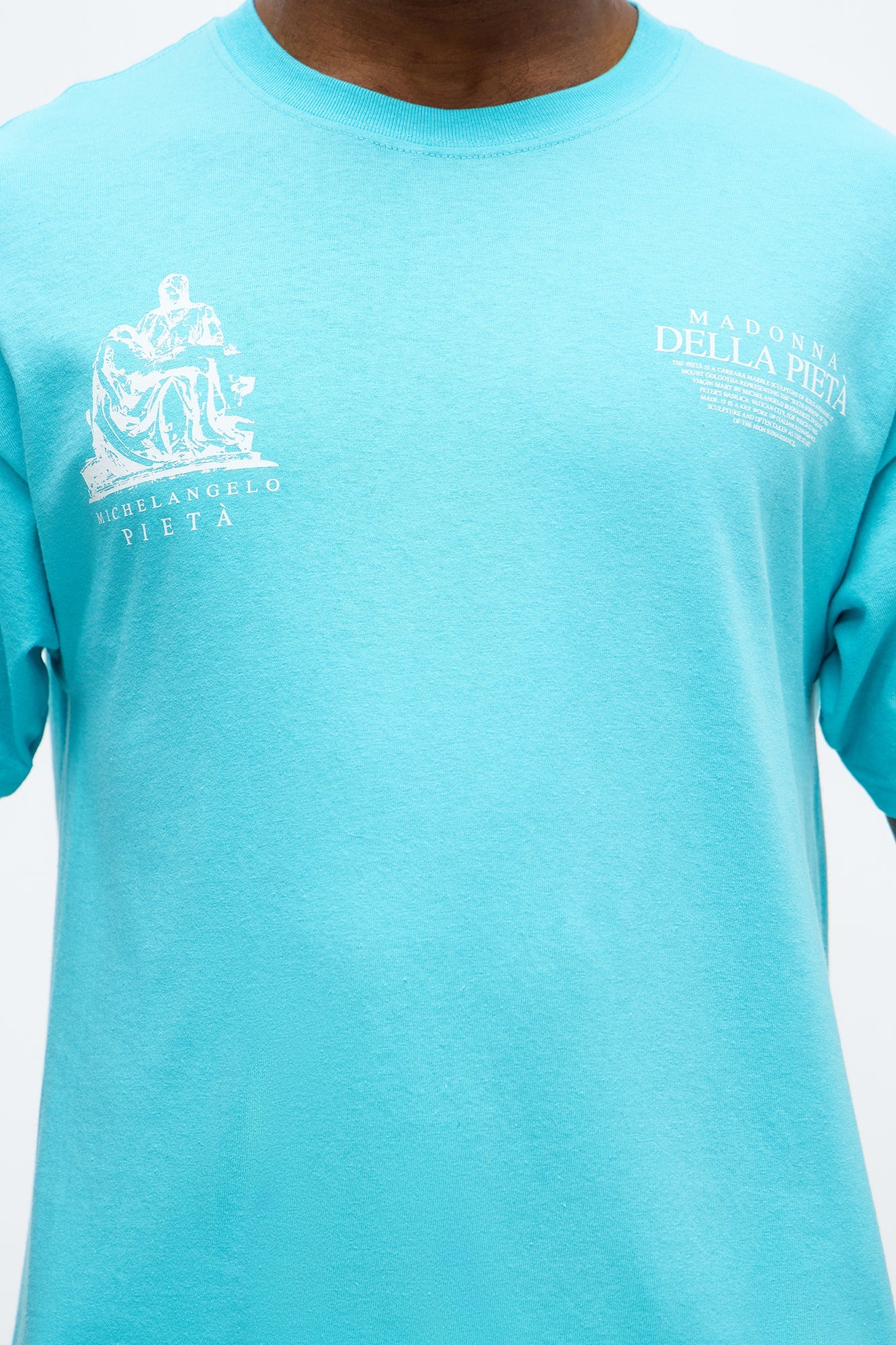 Michelangelo Madonna Short Sleeve Tee - SkyBlue