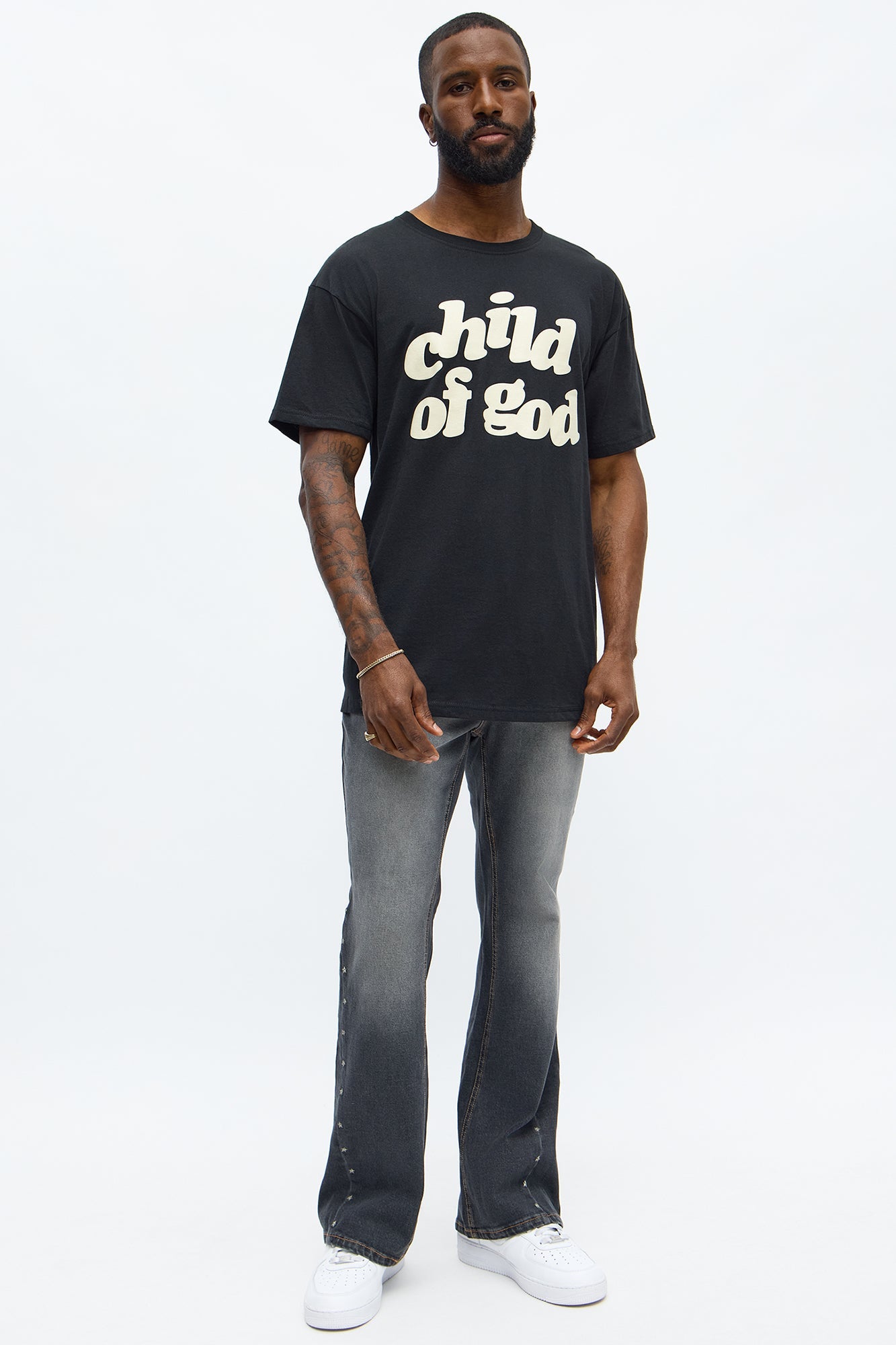 I Am A Child Of God Short Sleeve Tee - Black