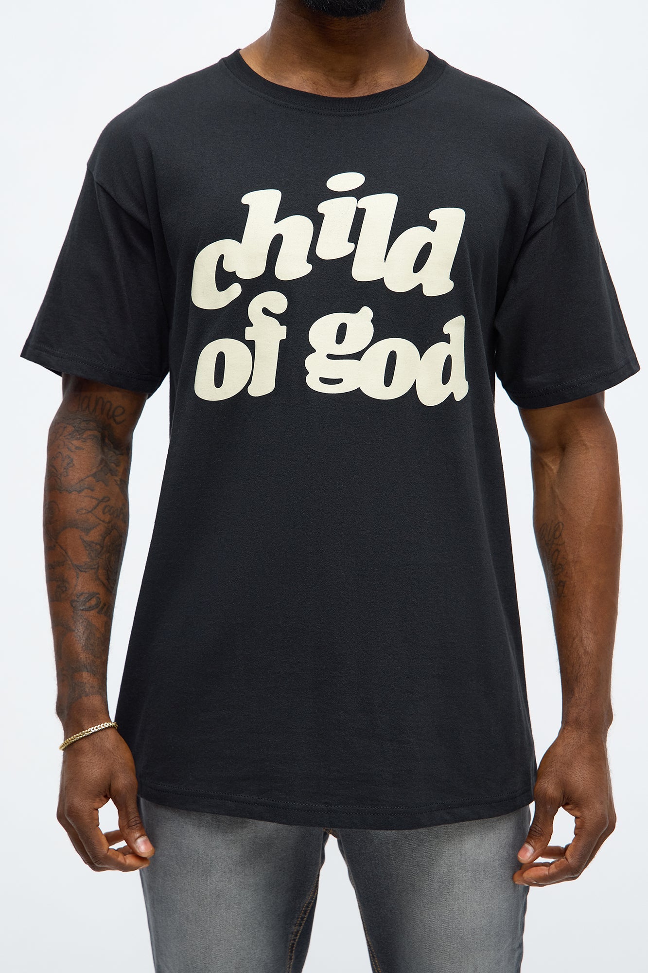 I Am A Child Of God Short Sleeve Tee - Black