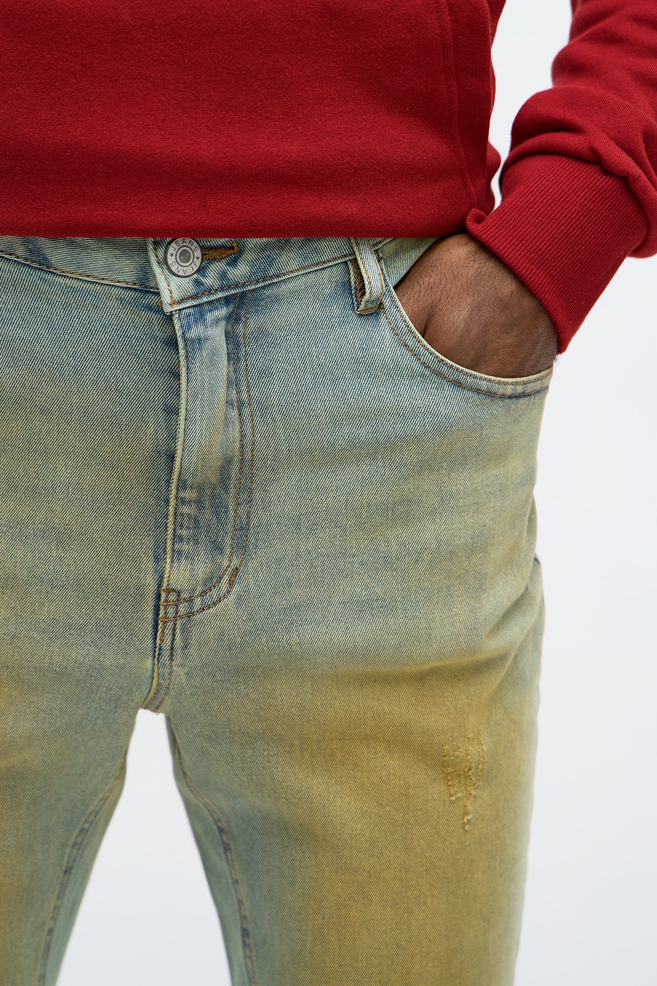 Stacked Skinny Flare Star Of The Show Studded Jean - Vintage Blue Wash