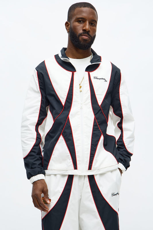 International Champions Color Blocked Windbreaker Jacket - Black/combo