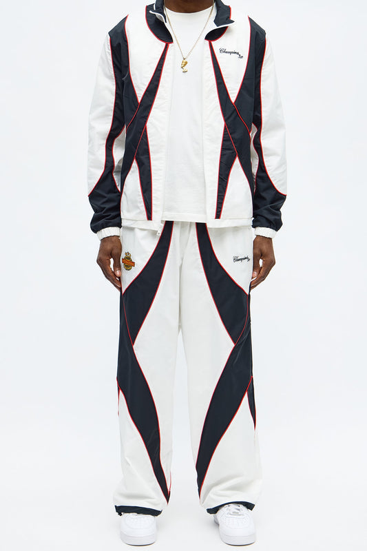 Baggy International Champions Color Blocked Track Pant - Black/White