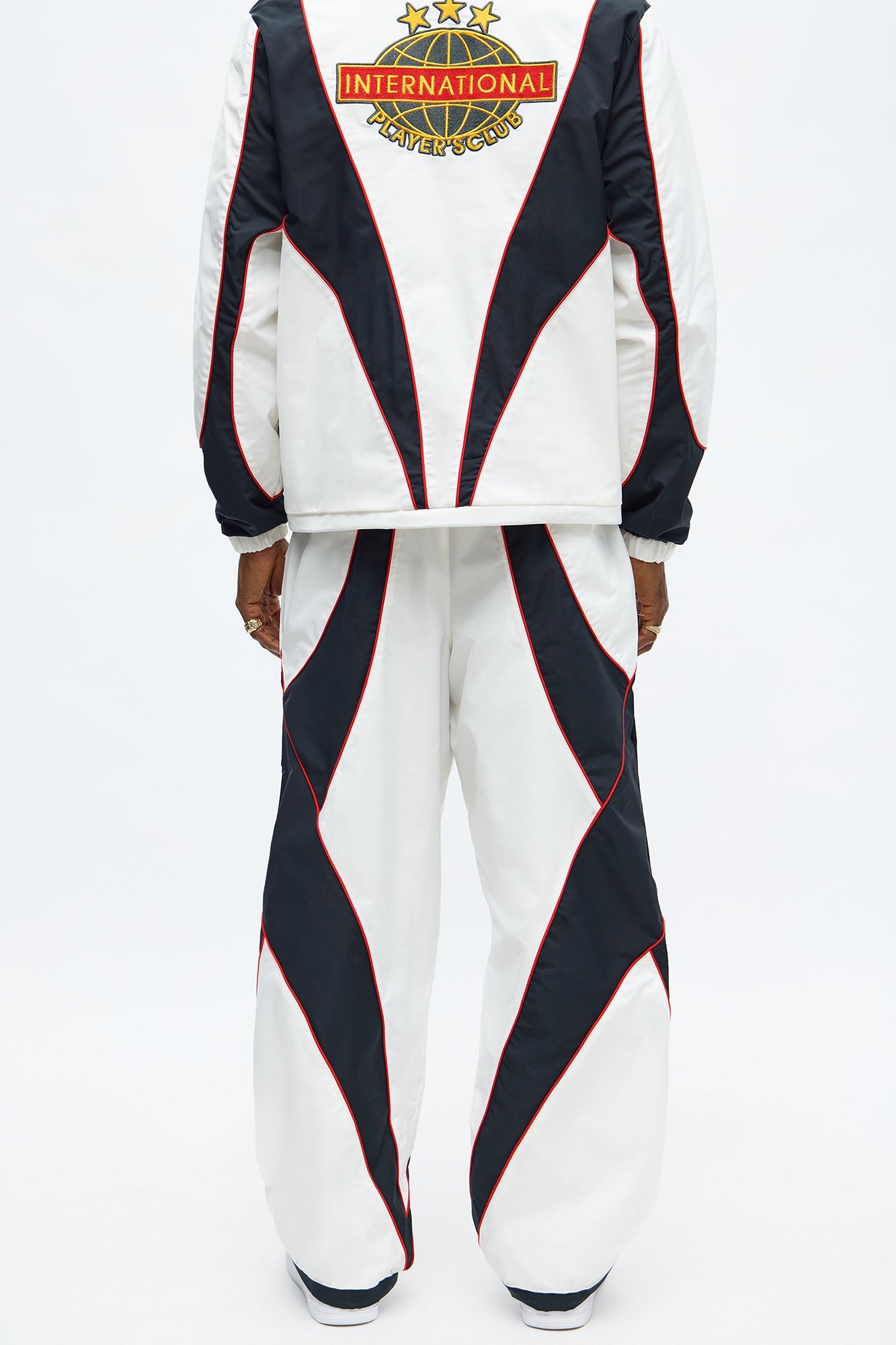 Baggy International Champions Color Blocked Track Pant - Black/White