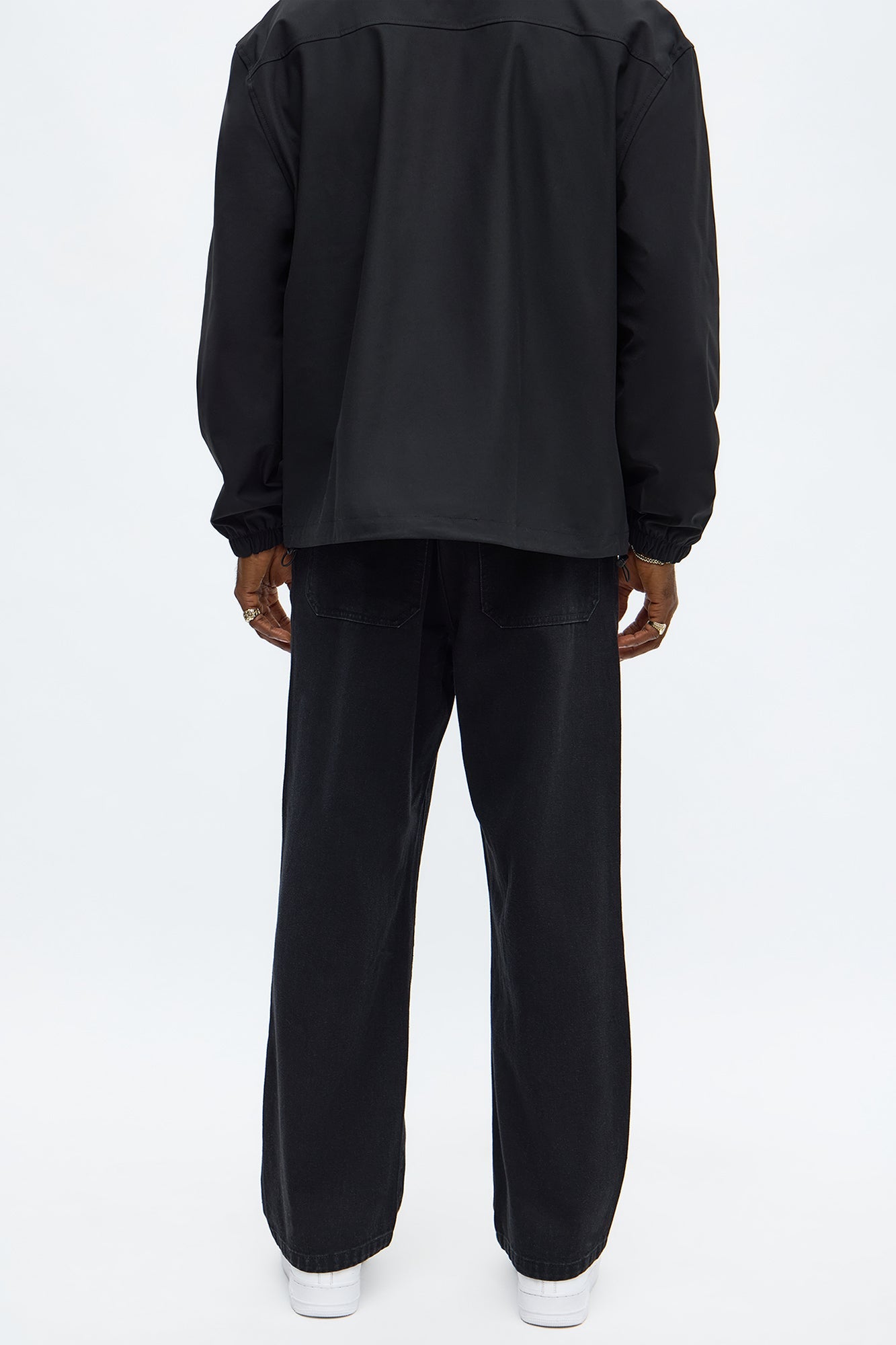 Baggy Raw Panel Jean - Black