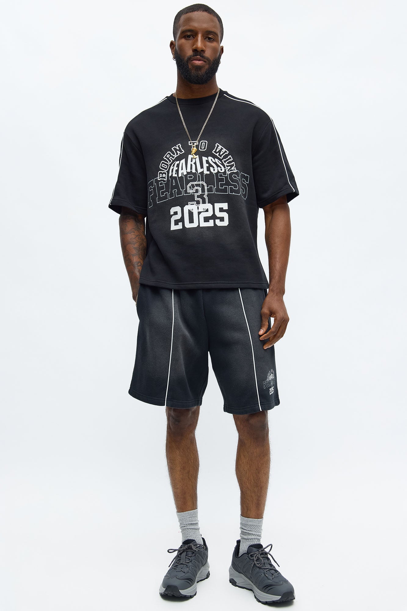 Tyson Relaxed Just Go With It Shorts - Black Wash