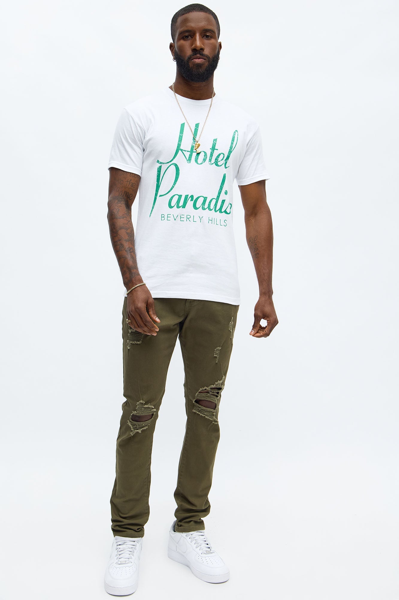 Hotel Paradise Beverly Hill Short Sleeve Tee - White