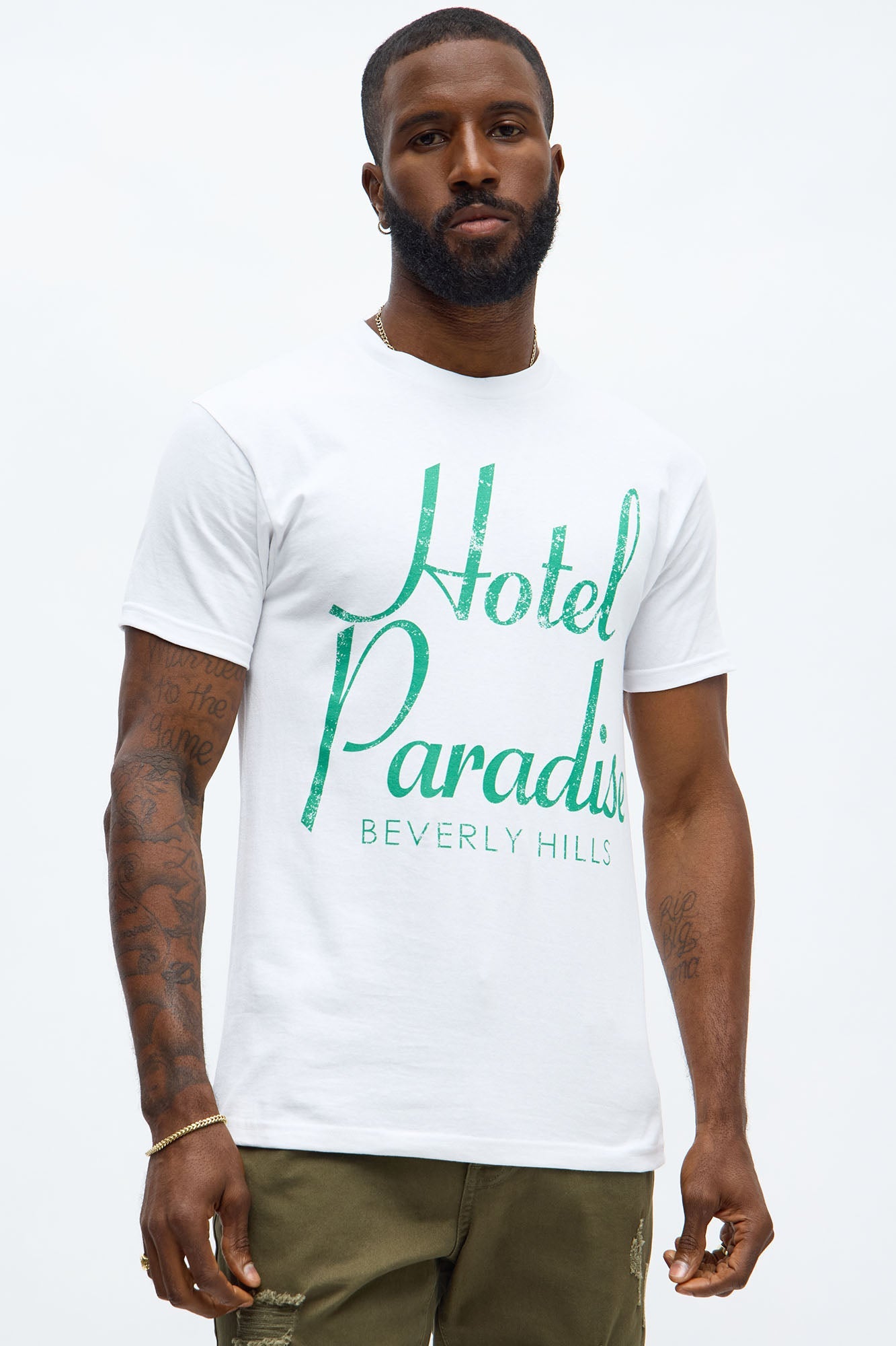 Hotel Paradise Beverly Hill Short Sleeve Tee - White