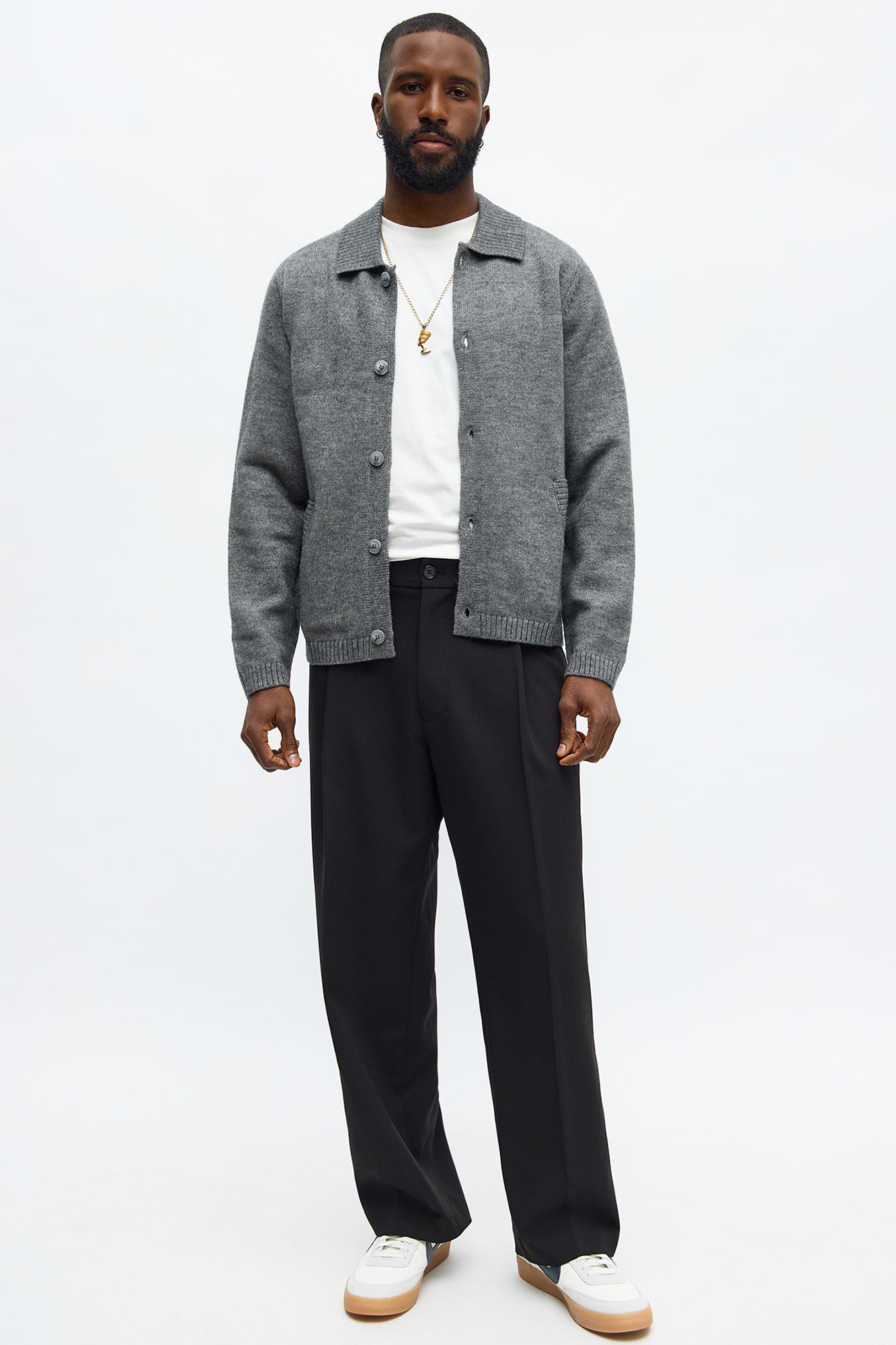 Creeks Sweater Cardigan - Dark Grey