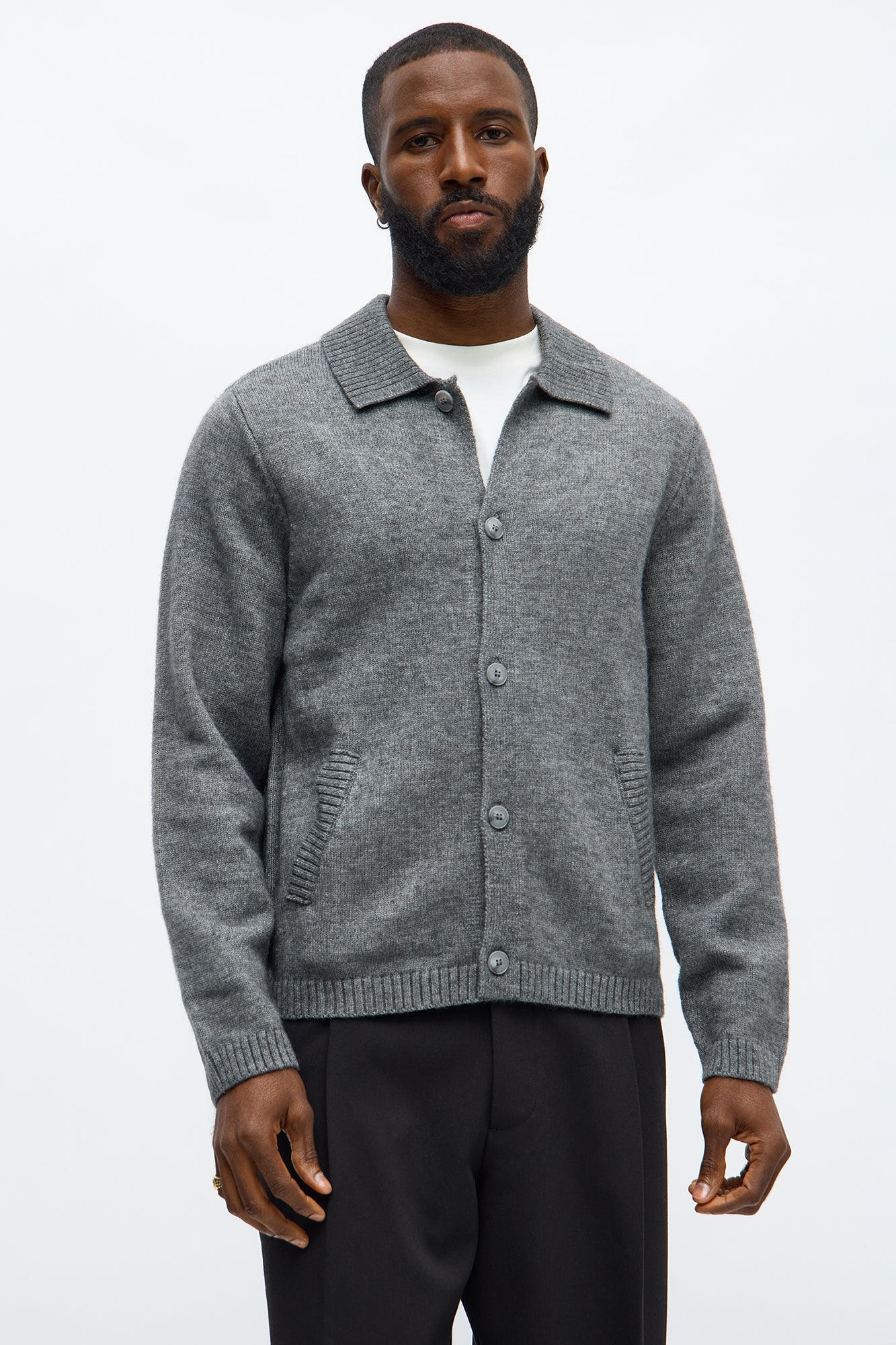 Creeks Sweater Cardigan - Dark Grey