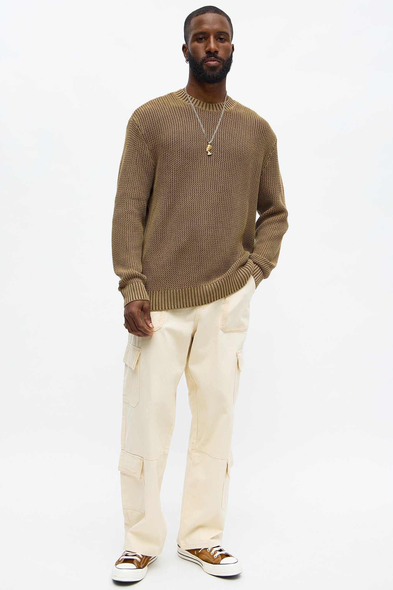 Morning Brew Crewneck Sweater - Brown