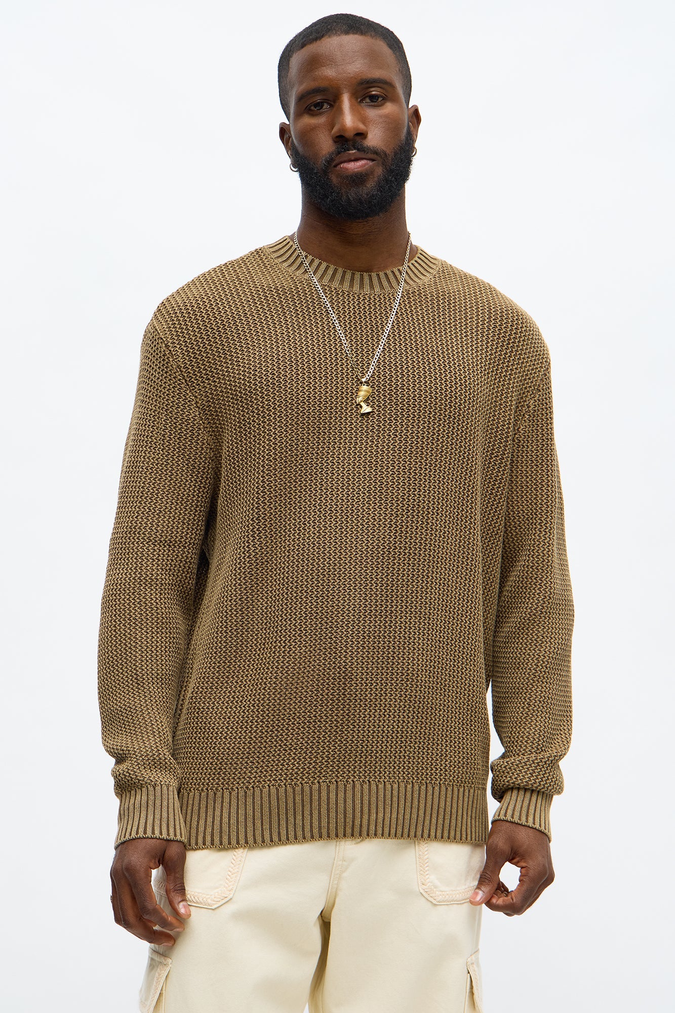 Morning Brew Crewneck Sweater - Brown