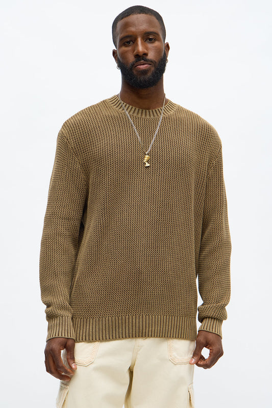 Morning Brew Crewneck Sweater - Brown