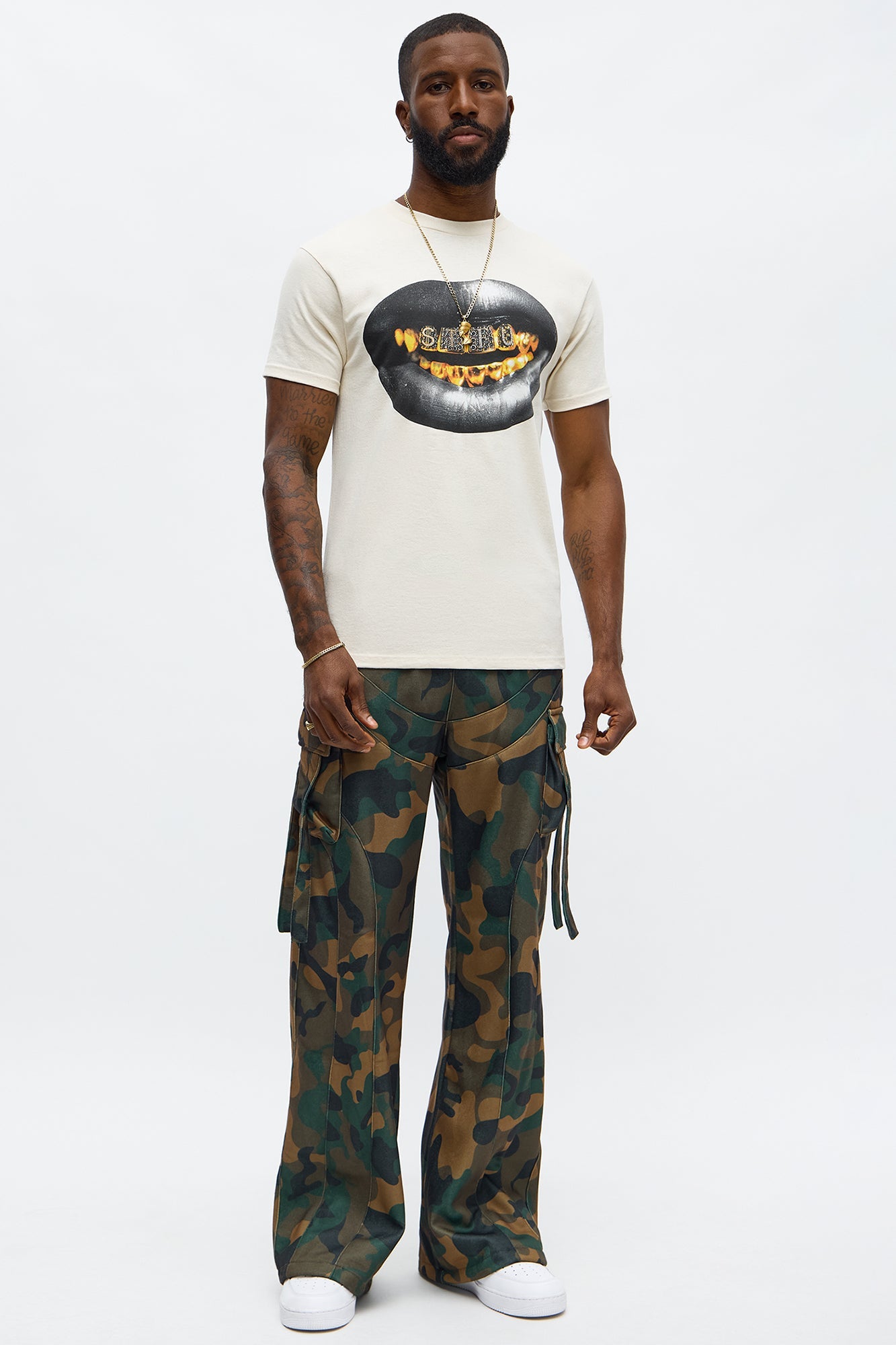 STFU Grill Short Sleeve Tee - Off White