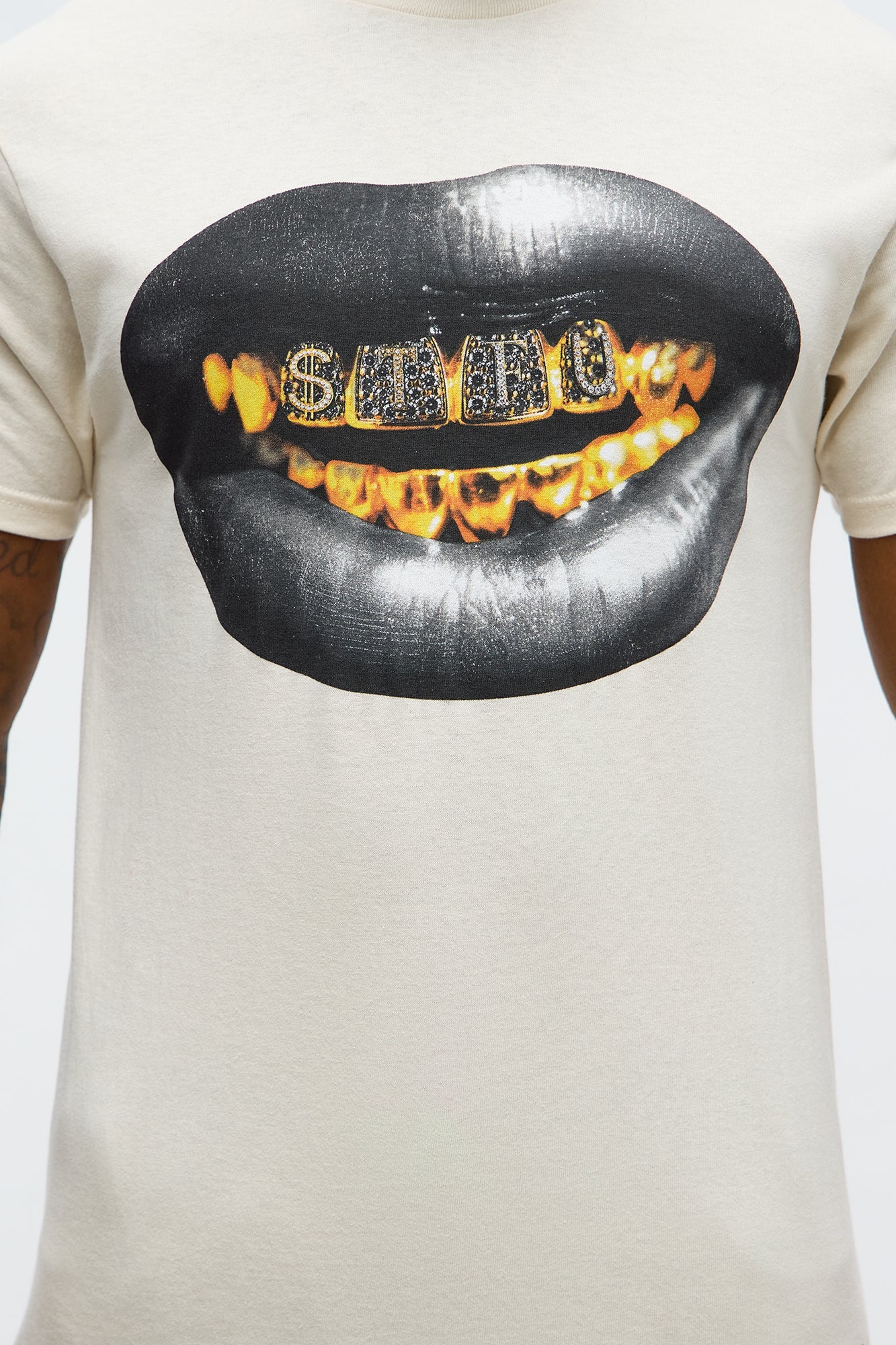 STFU Grill Short Sleeve Tee - Off White