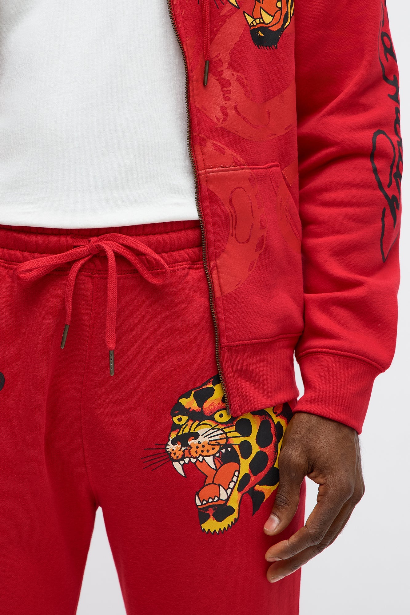 Ed Hardy Wild Cats Sweatpant - Red