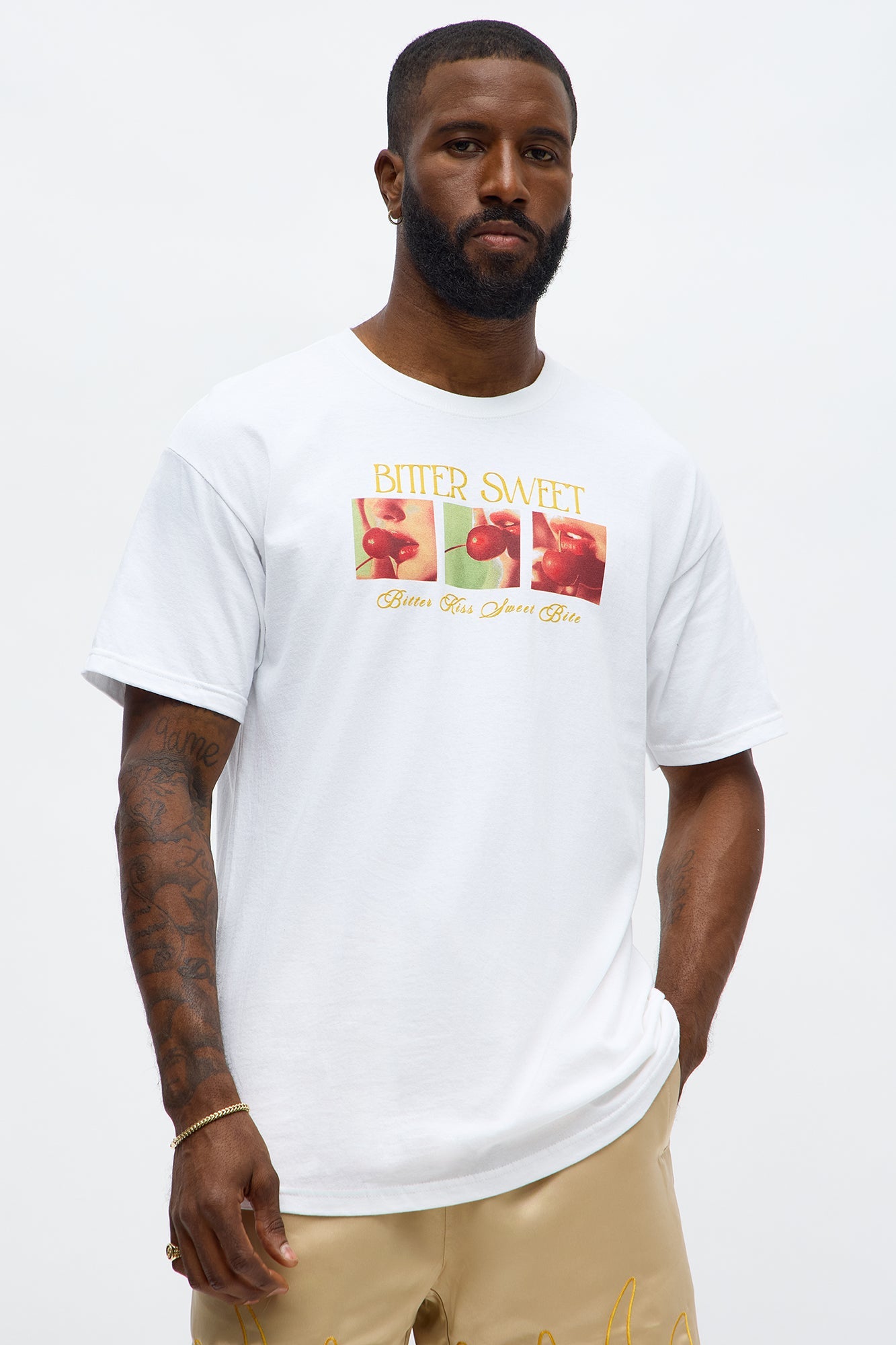 Bitter Sweet Love Oversized Short Sleeve Tee - White