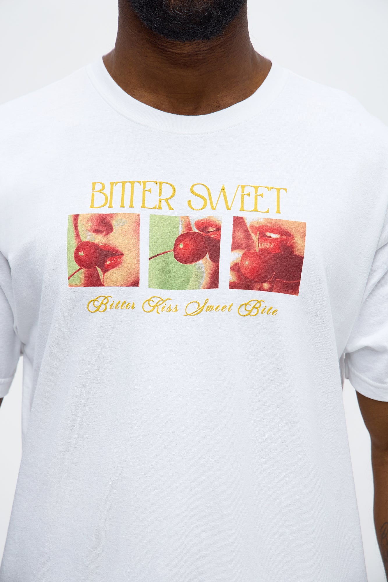 Bitter Sweet Love Oversized Short Sleeve Tee - White