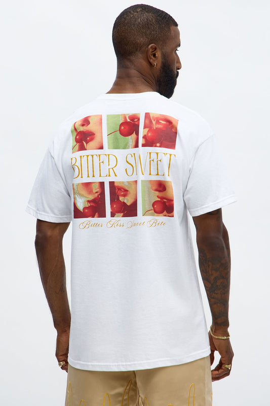 Bitter Sweet Love Oversized Short Sleeve Tee - White