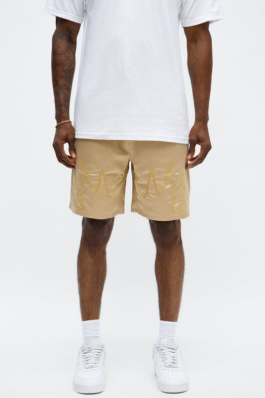 Relaxed Flame Piping Short - Taupe