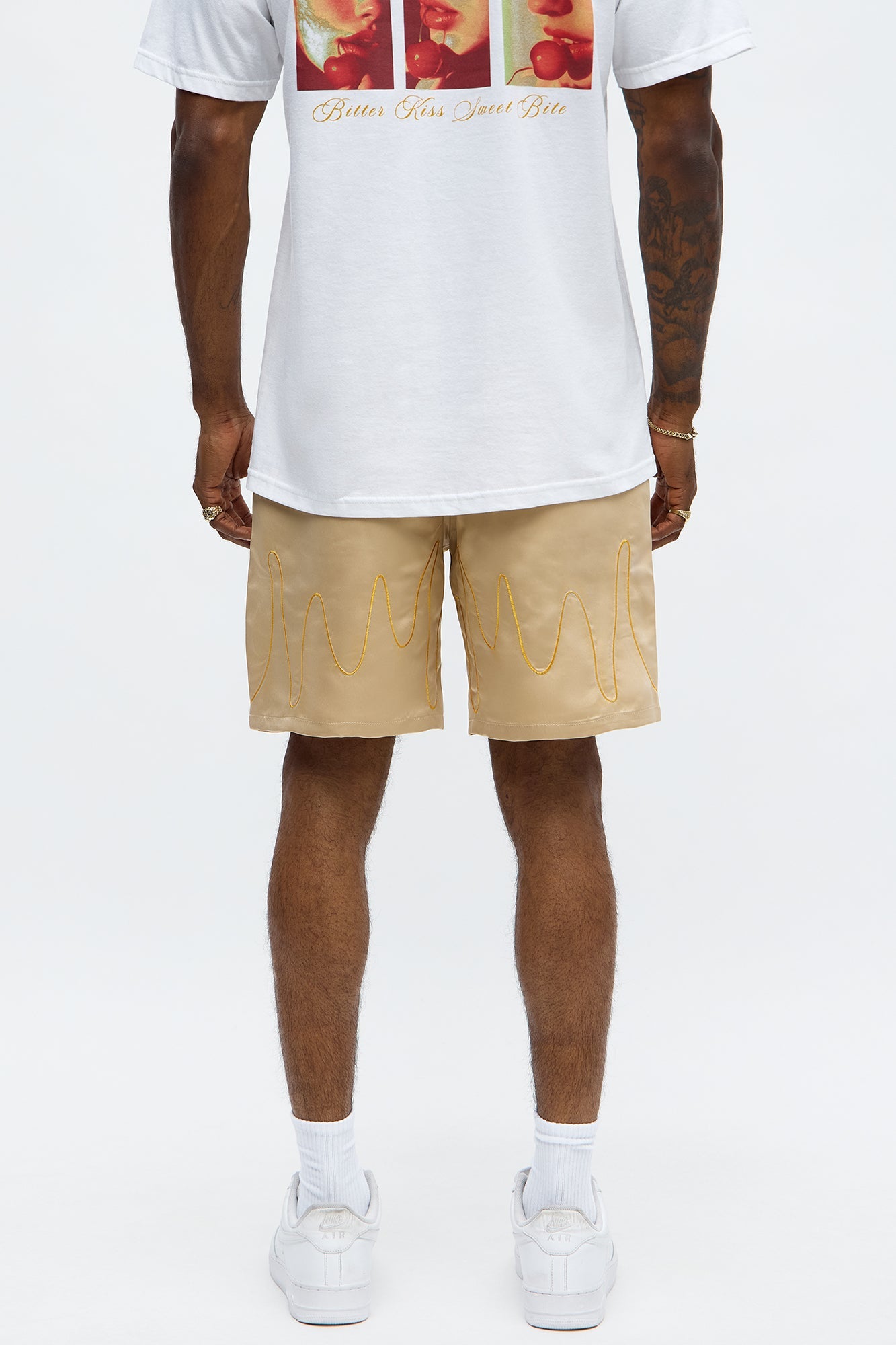 Relaxed Flame Piping Short - Taupe