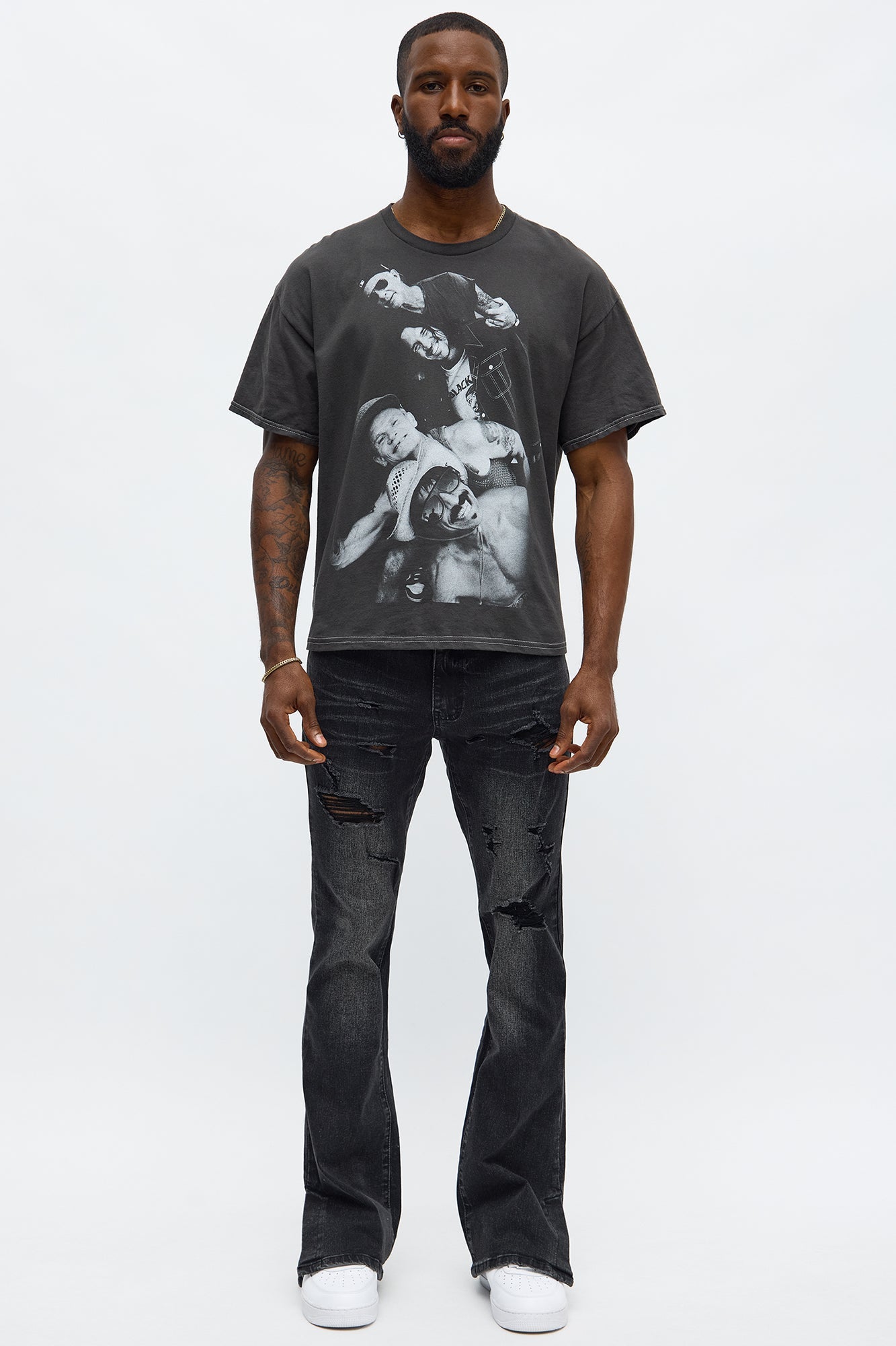 Red Hot Chili Peppers Oversized Short Sleeve Tee - Black Wash