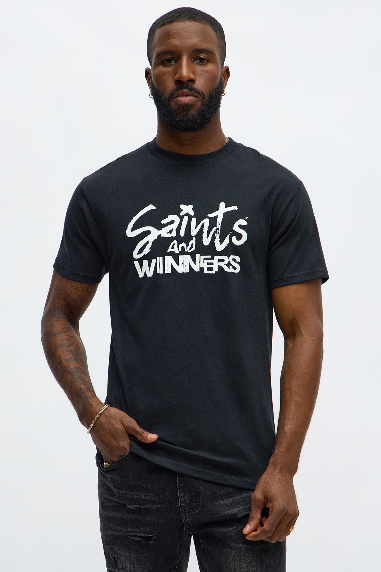 Saints And Winners Short Sleeve Tee - Black