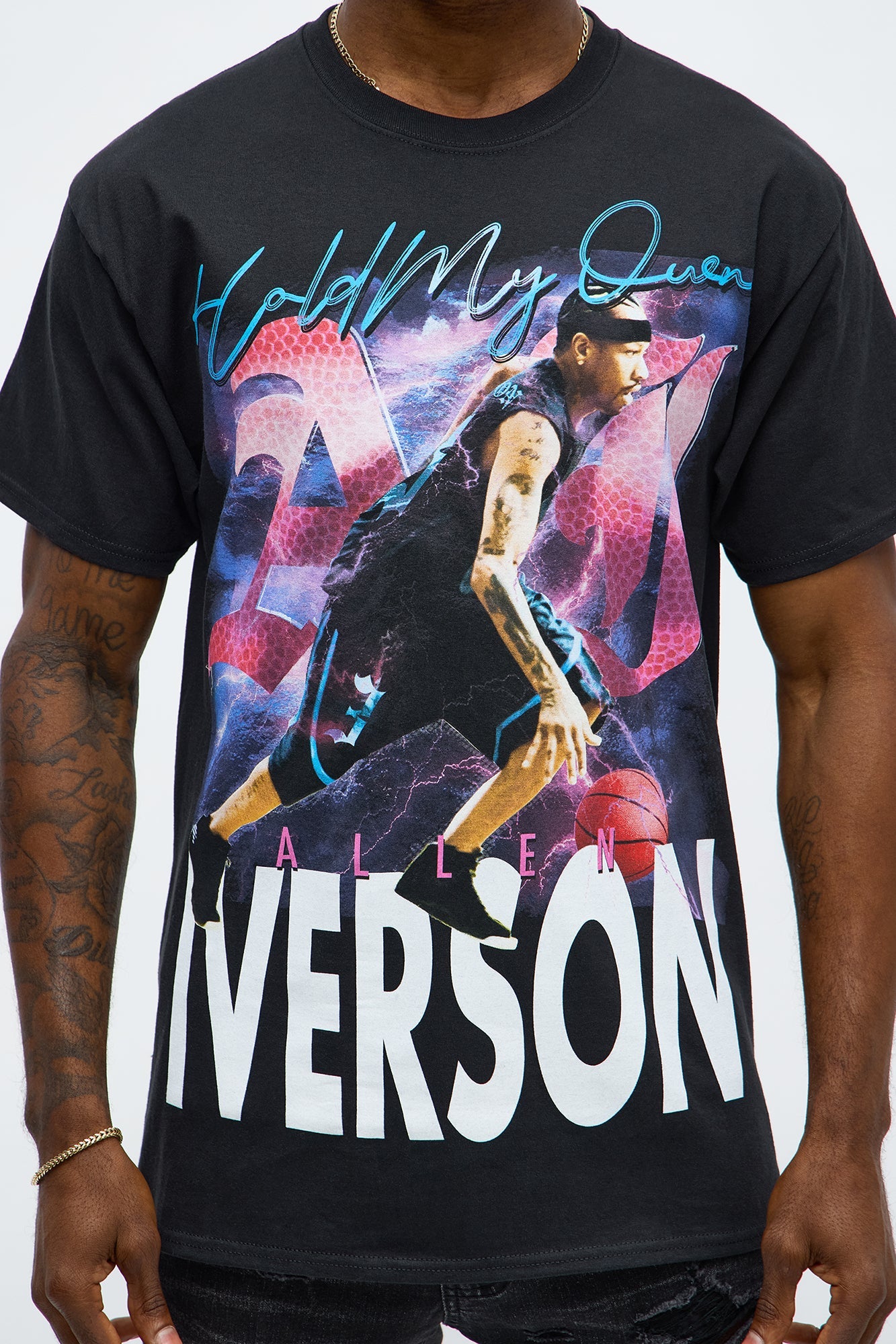 Allen Iverson Hold My Own Oversized Short Sleeve Tee - Black