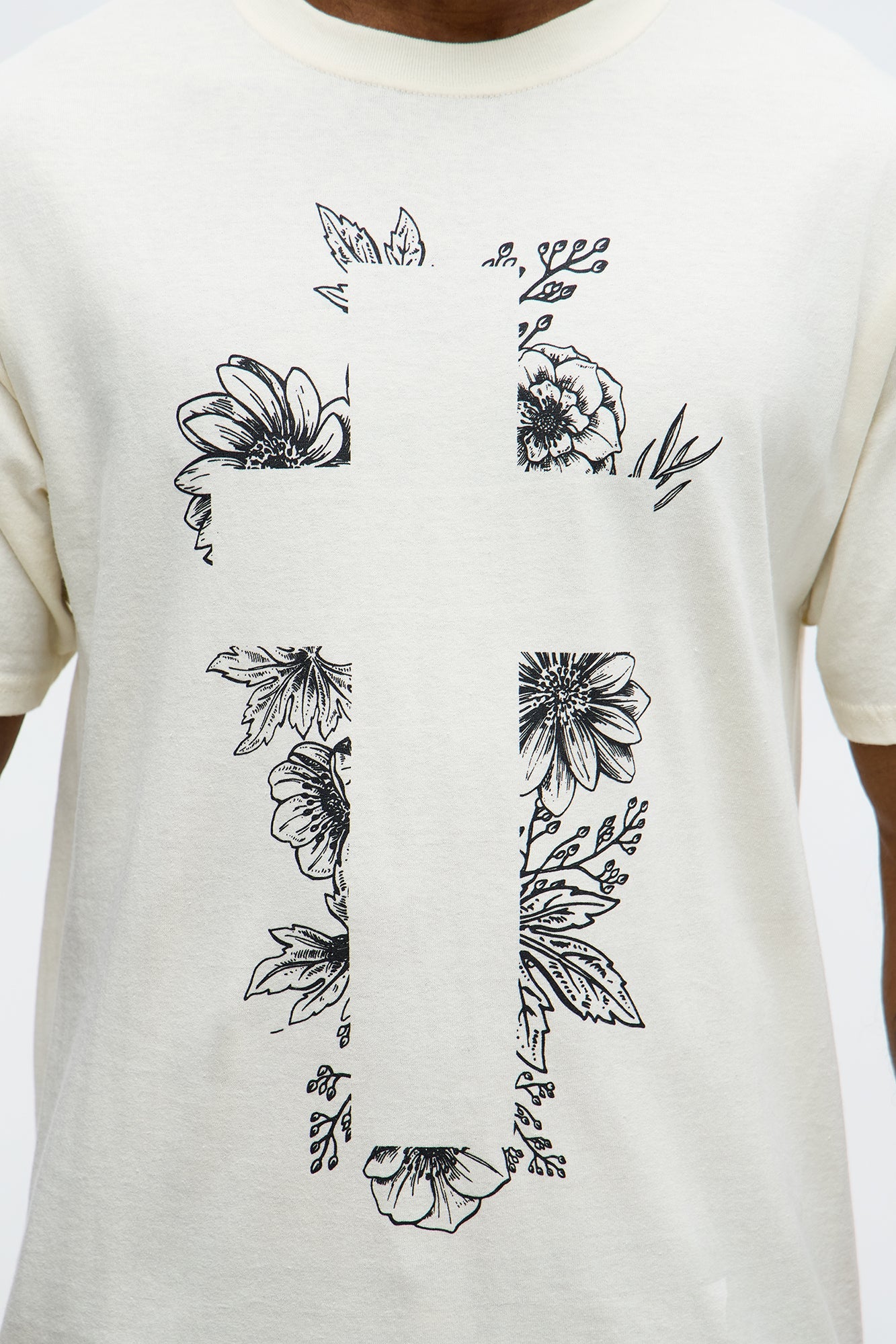 Blessed Flowers Short Sleeve Tee - Natural