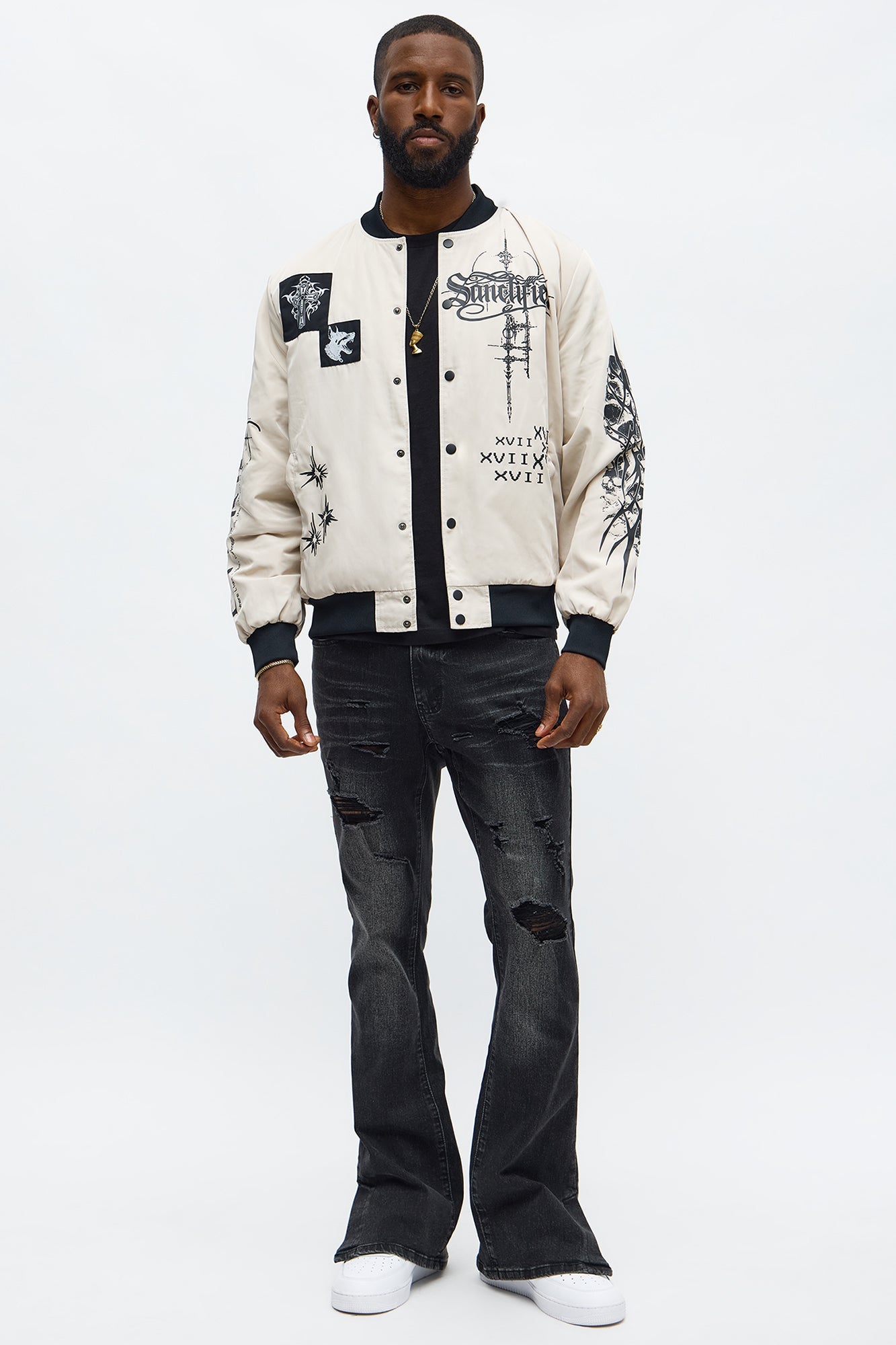 Eternal Blessings Bomber Jacket - Khaki/combo