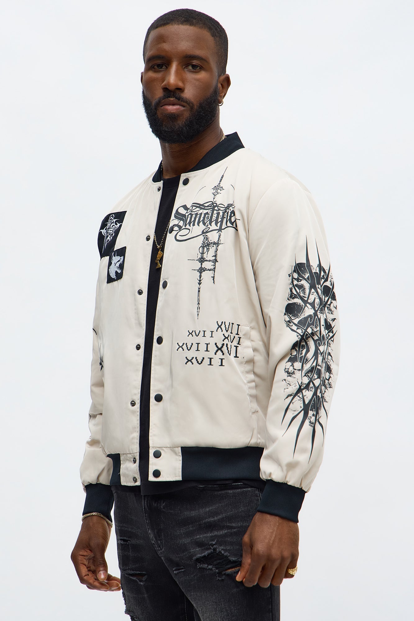 Eternal Blessings Bomber Jacket - Khaki/combo