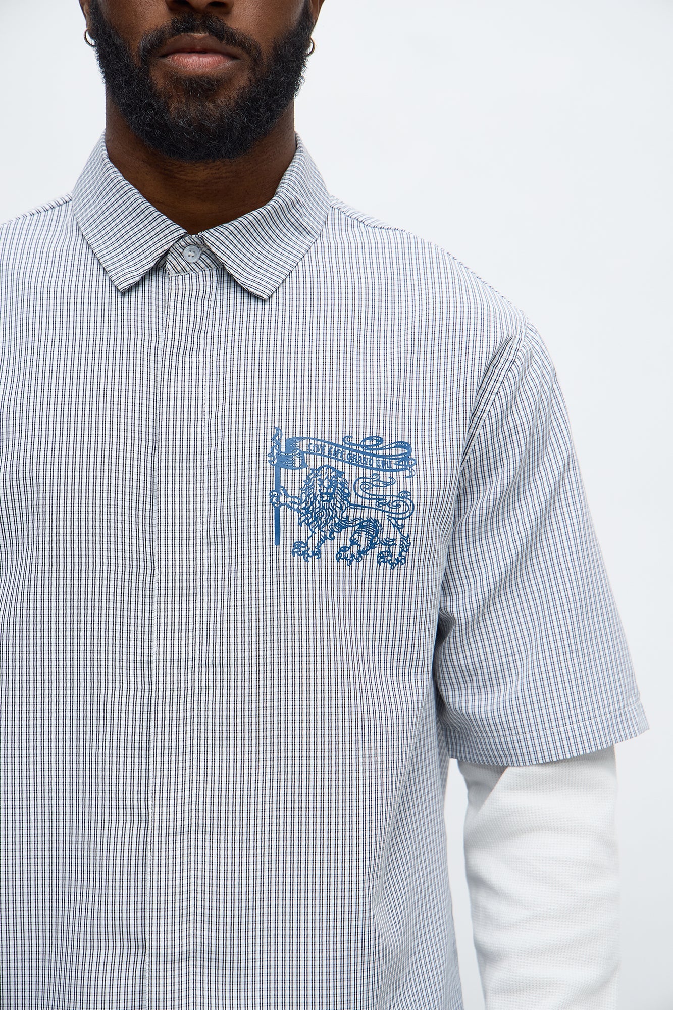Thermal Creative Studios Button Up Shirt - Blue/combo