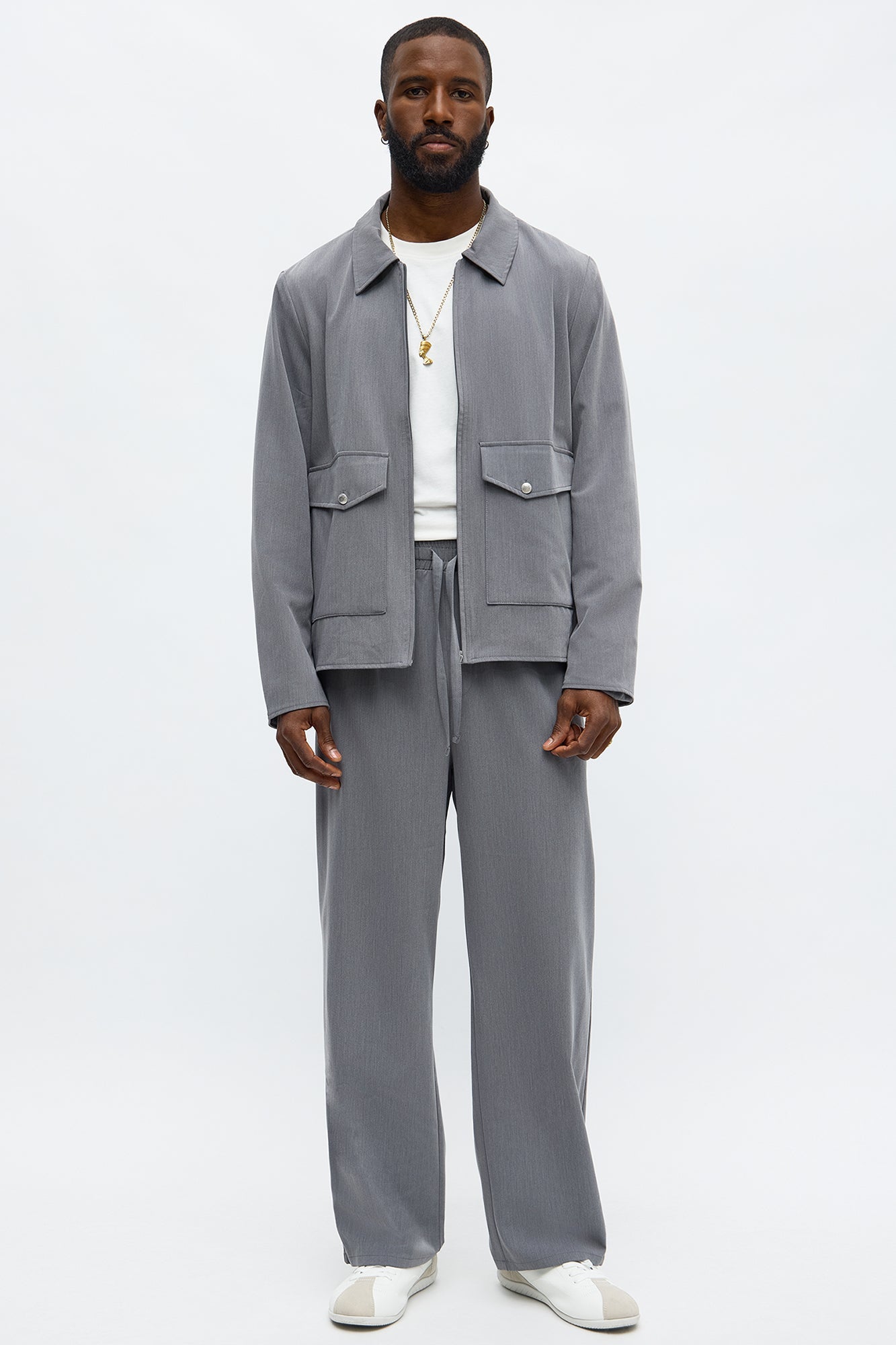 Erod Casual Zip Jacket - Grey