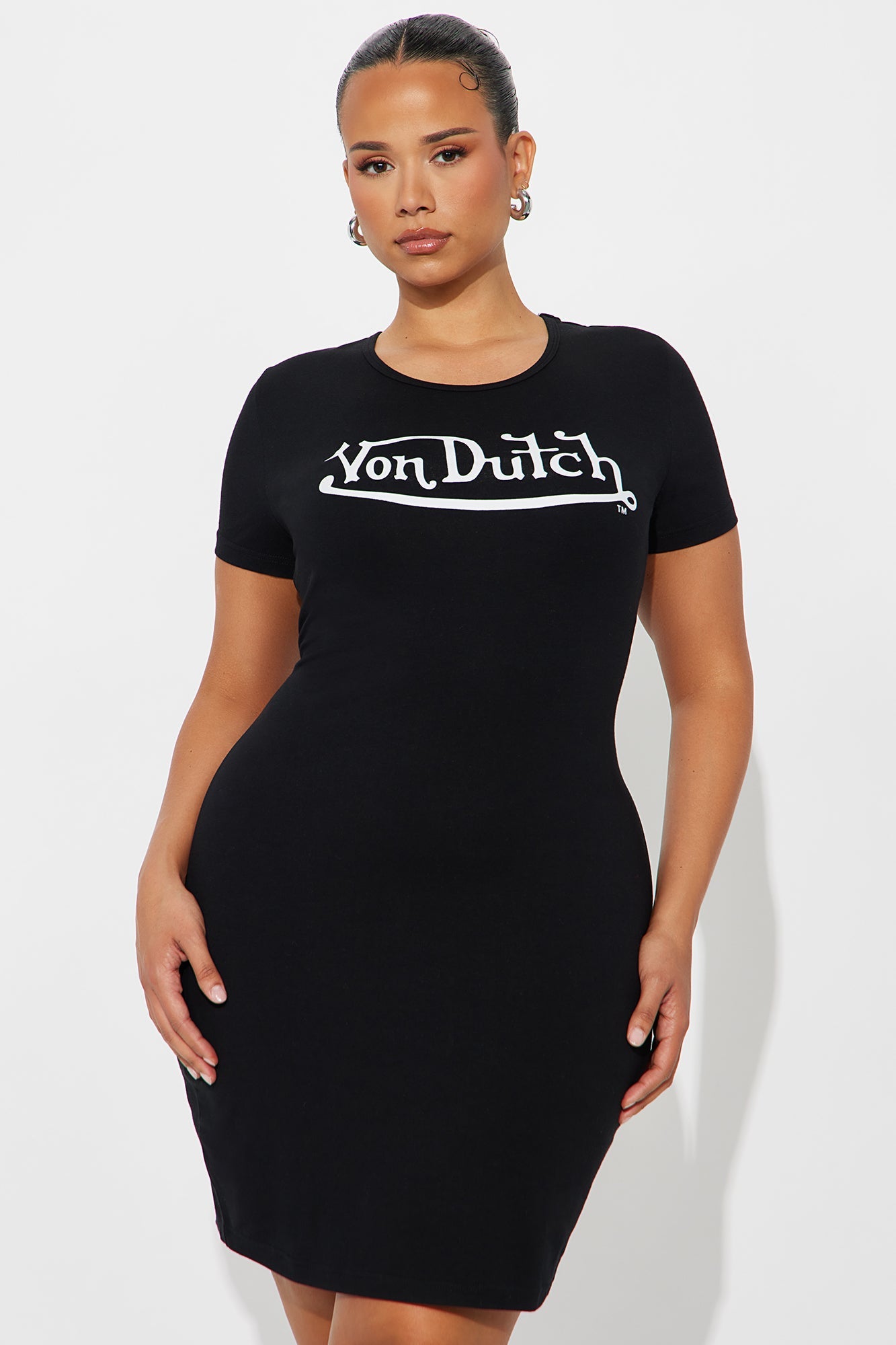Von Dutch Ringer Tank Mini Dress - Black/White