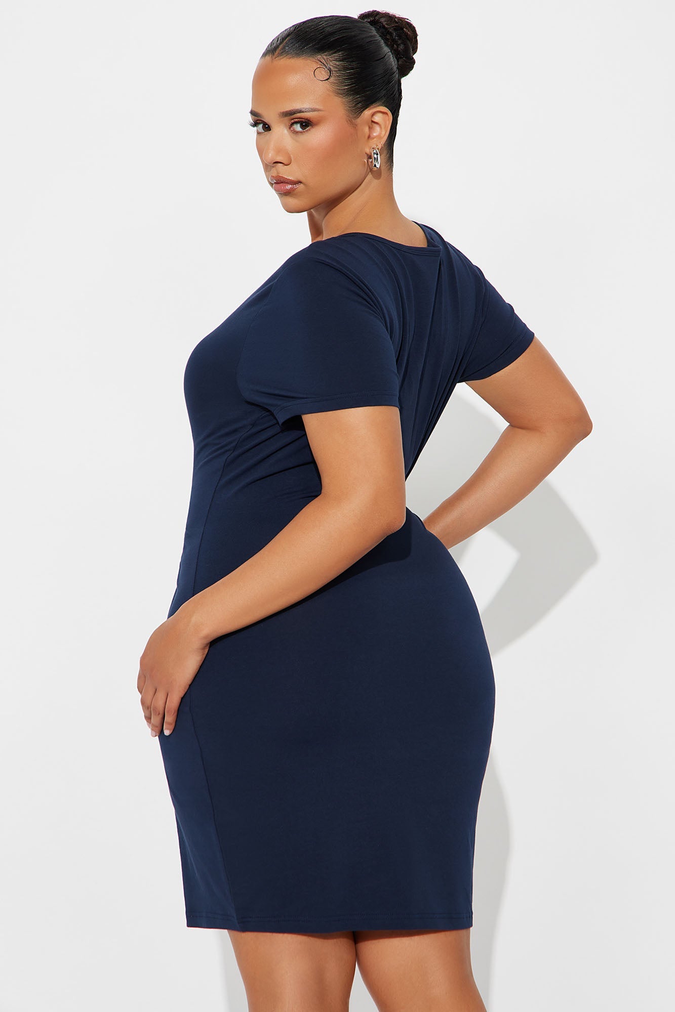 Von Dutch Graffiti T Shirt Mini Dress - Navy/Red