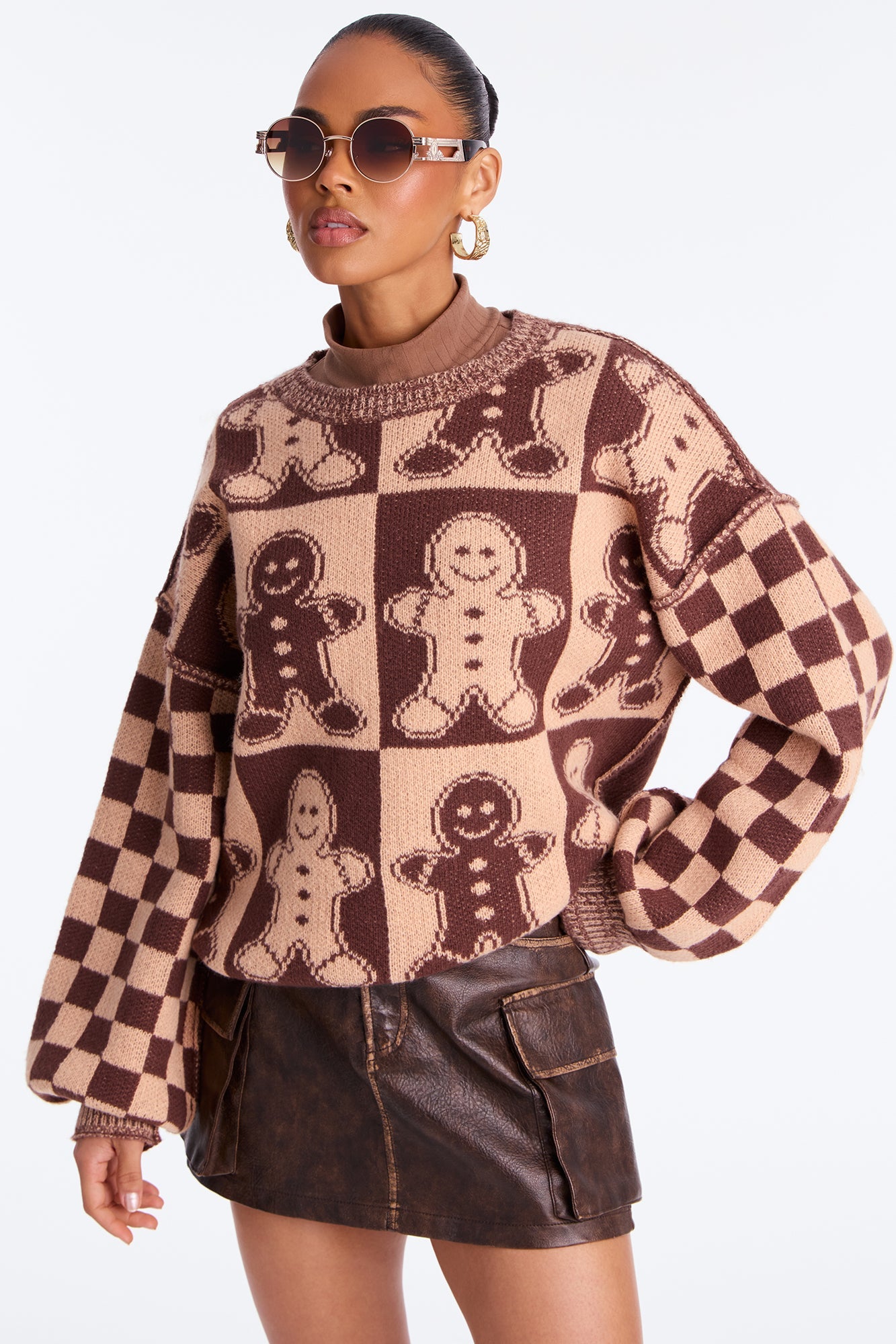 Fresh Out The Oven Gingerbread Sweater - Brown/combo
