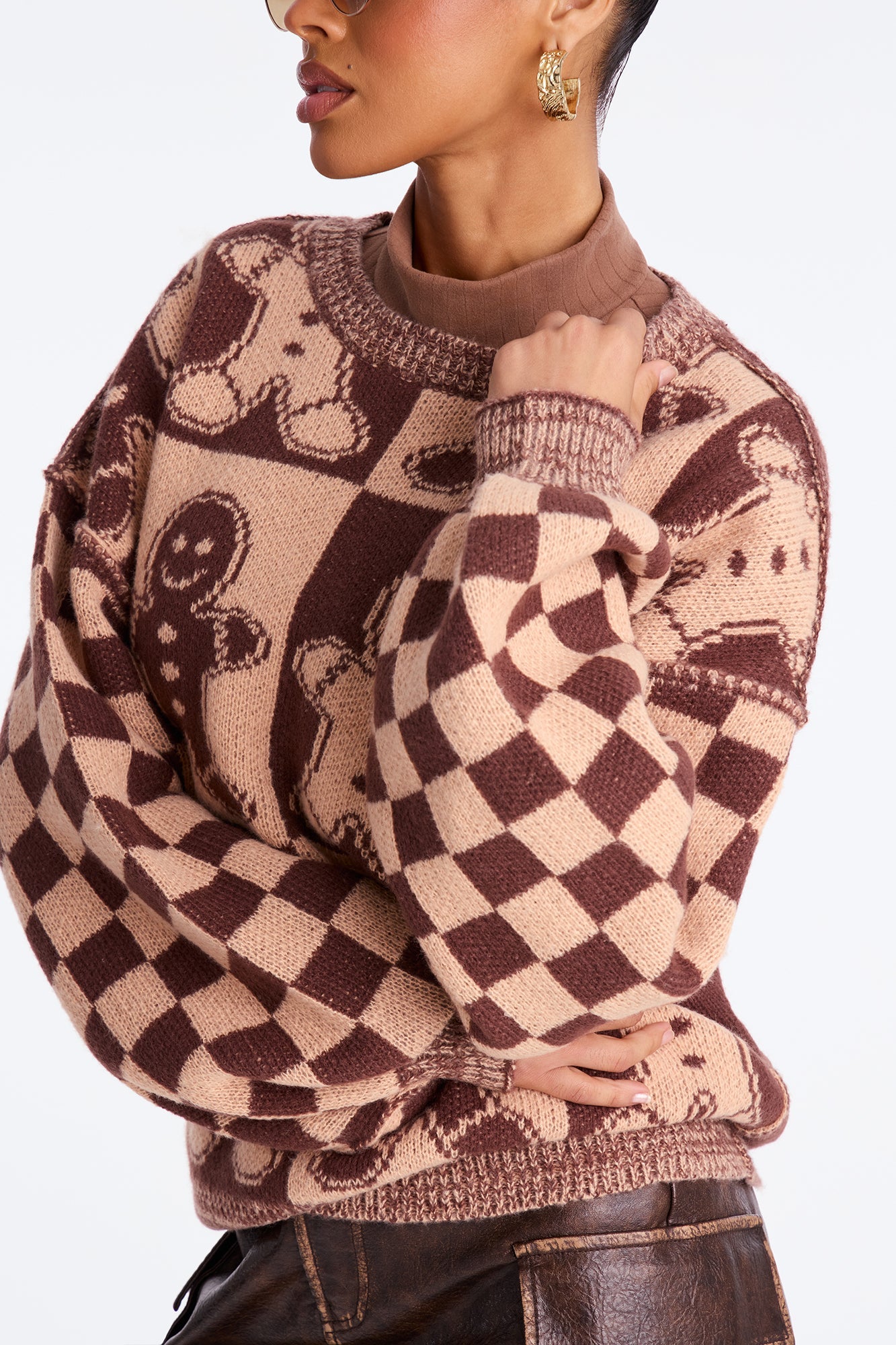 Fresh Out The Oven Gingerbread Sweater - Brown/combo