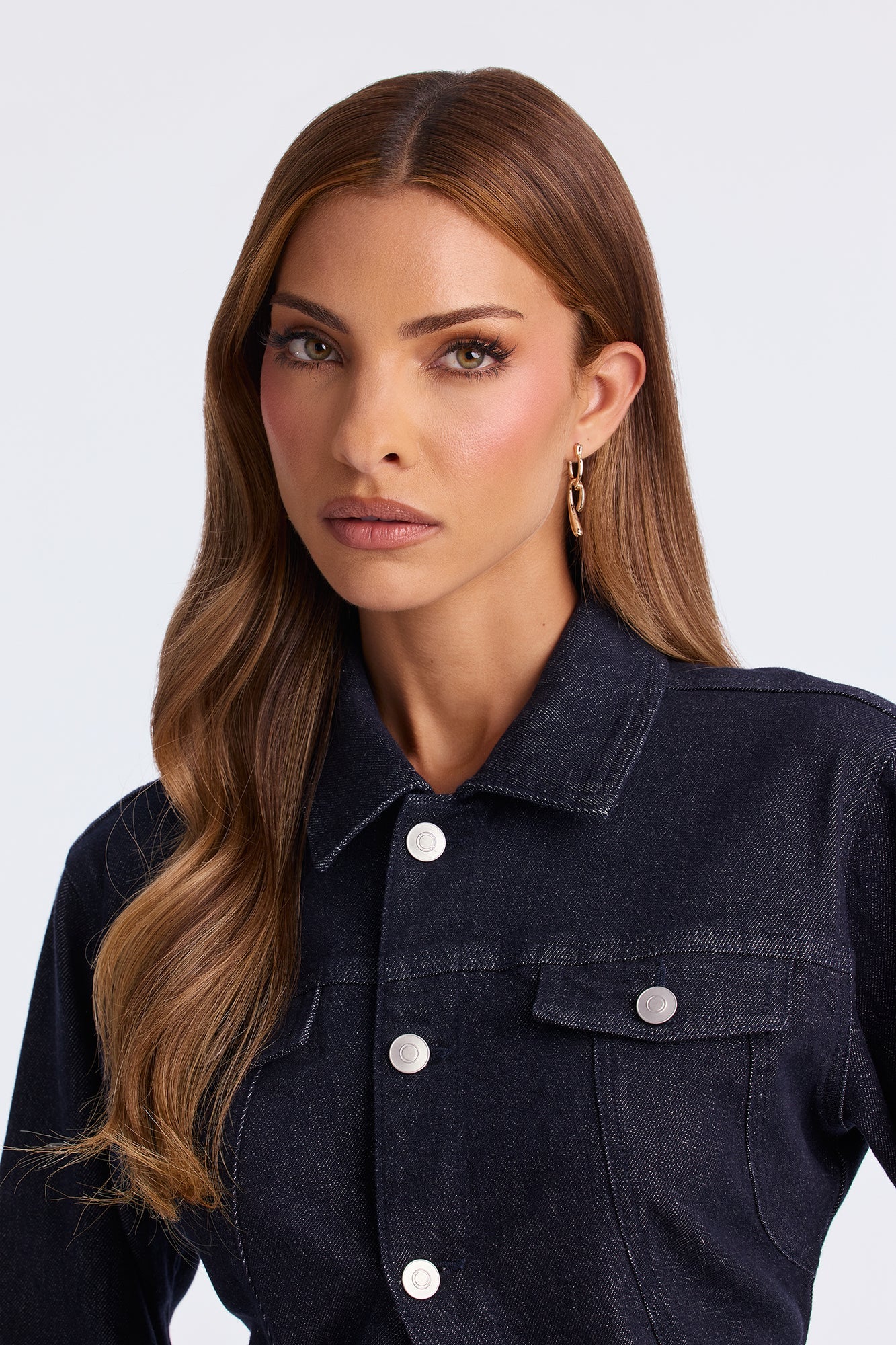 Locked In Abstract Drop Earrings - Gold