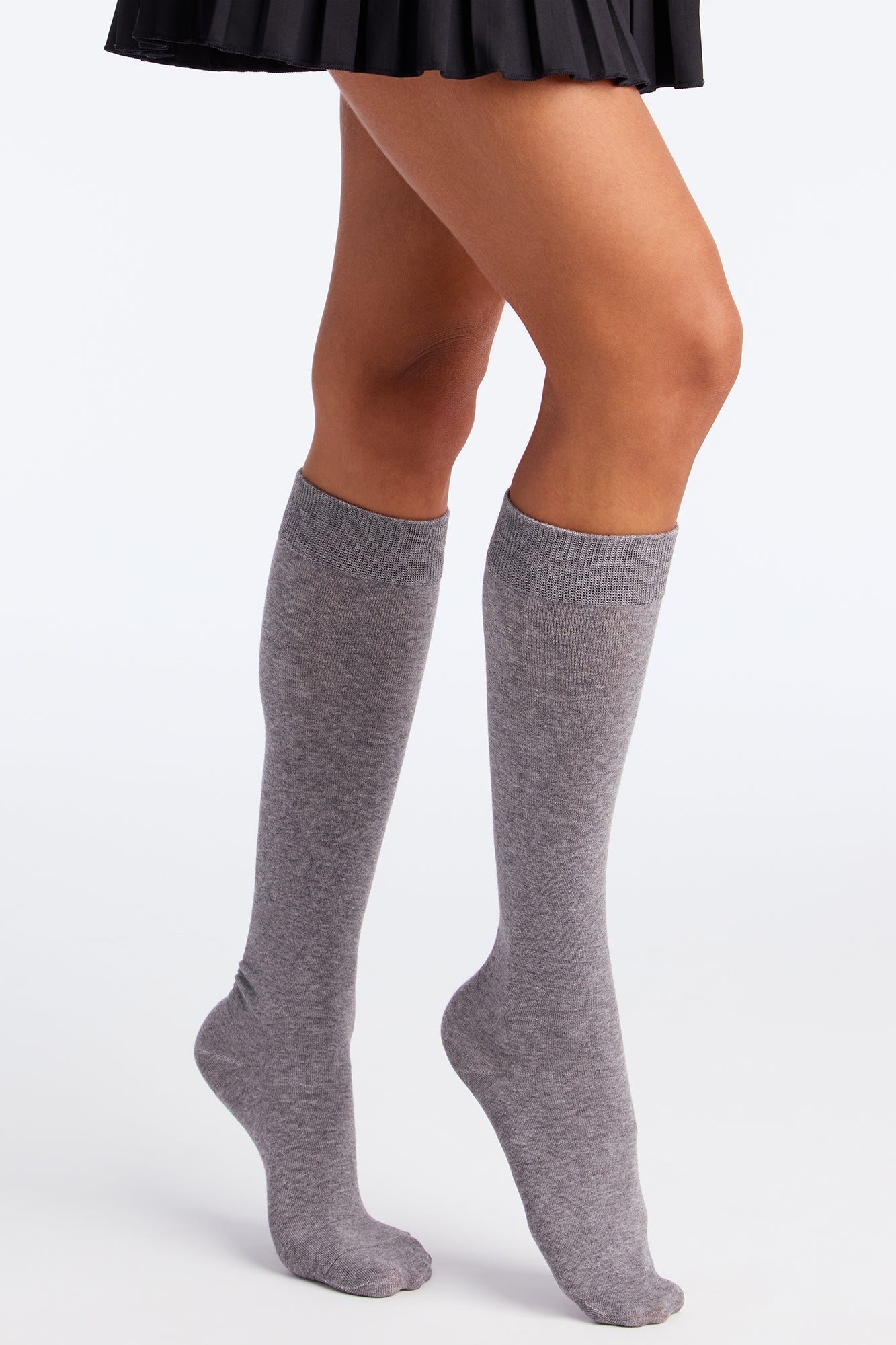 Office Chic Knee High Socks - Grey