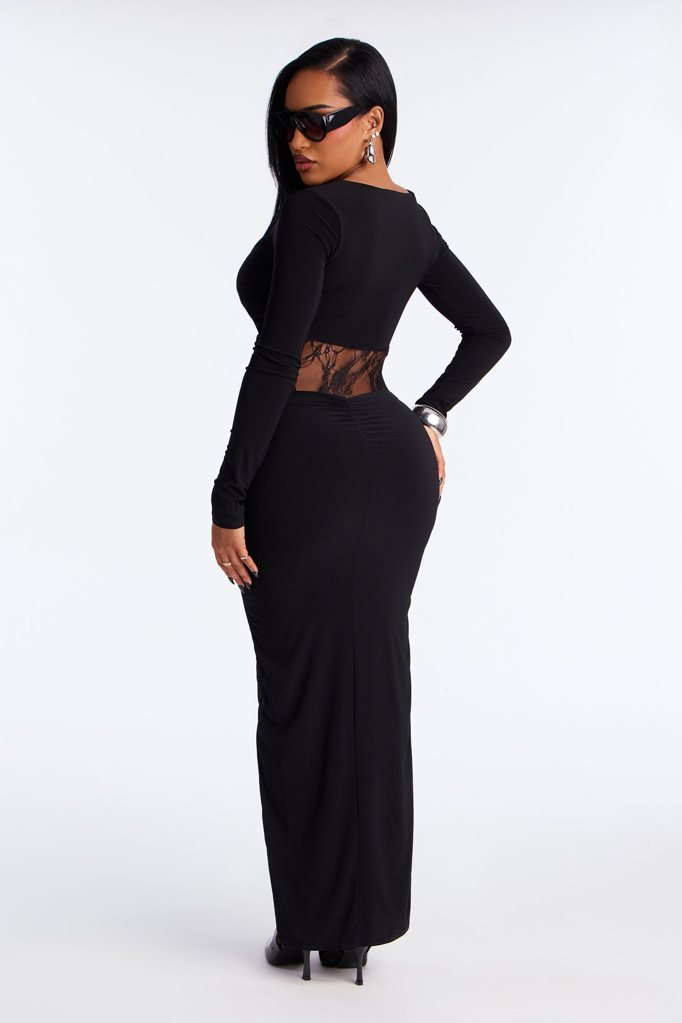 Instant Crush Lace Maxi Dress - Black