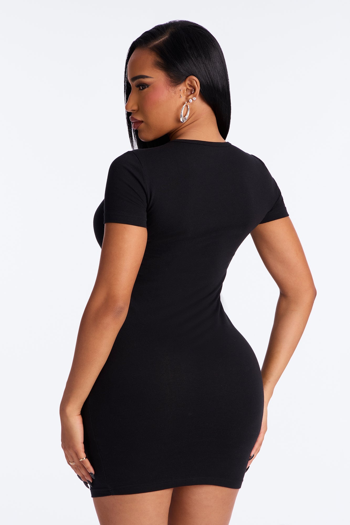 Von Dutch Logo T Shirt Mini Dress - Black