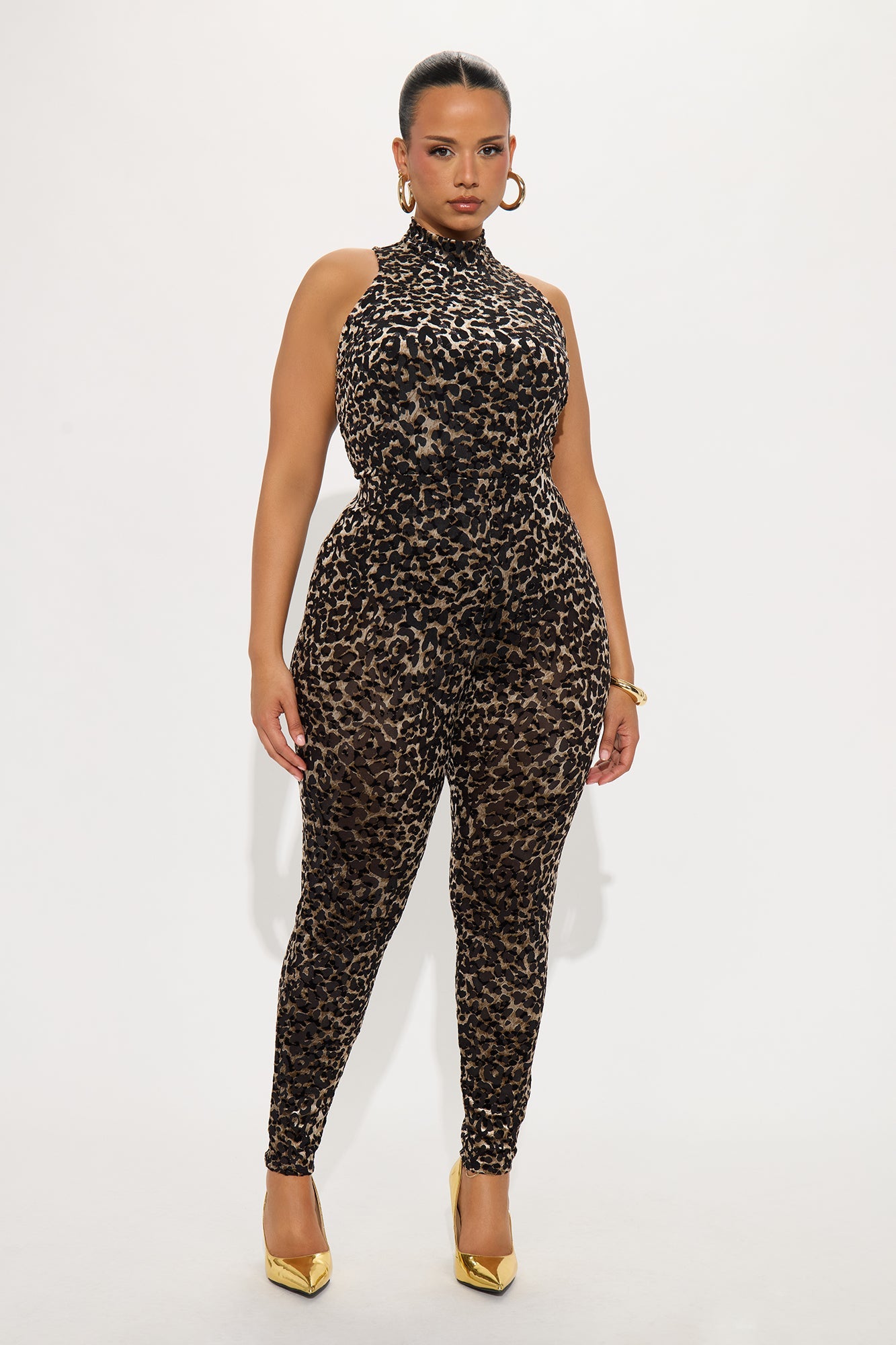 Lead You On Leopard Print Velvet Legging Set - Black/combo