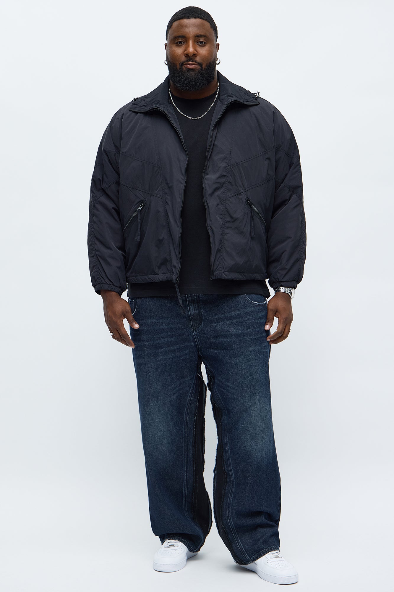 Baggy Double Waist Two Tone Jean - Indigo