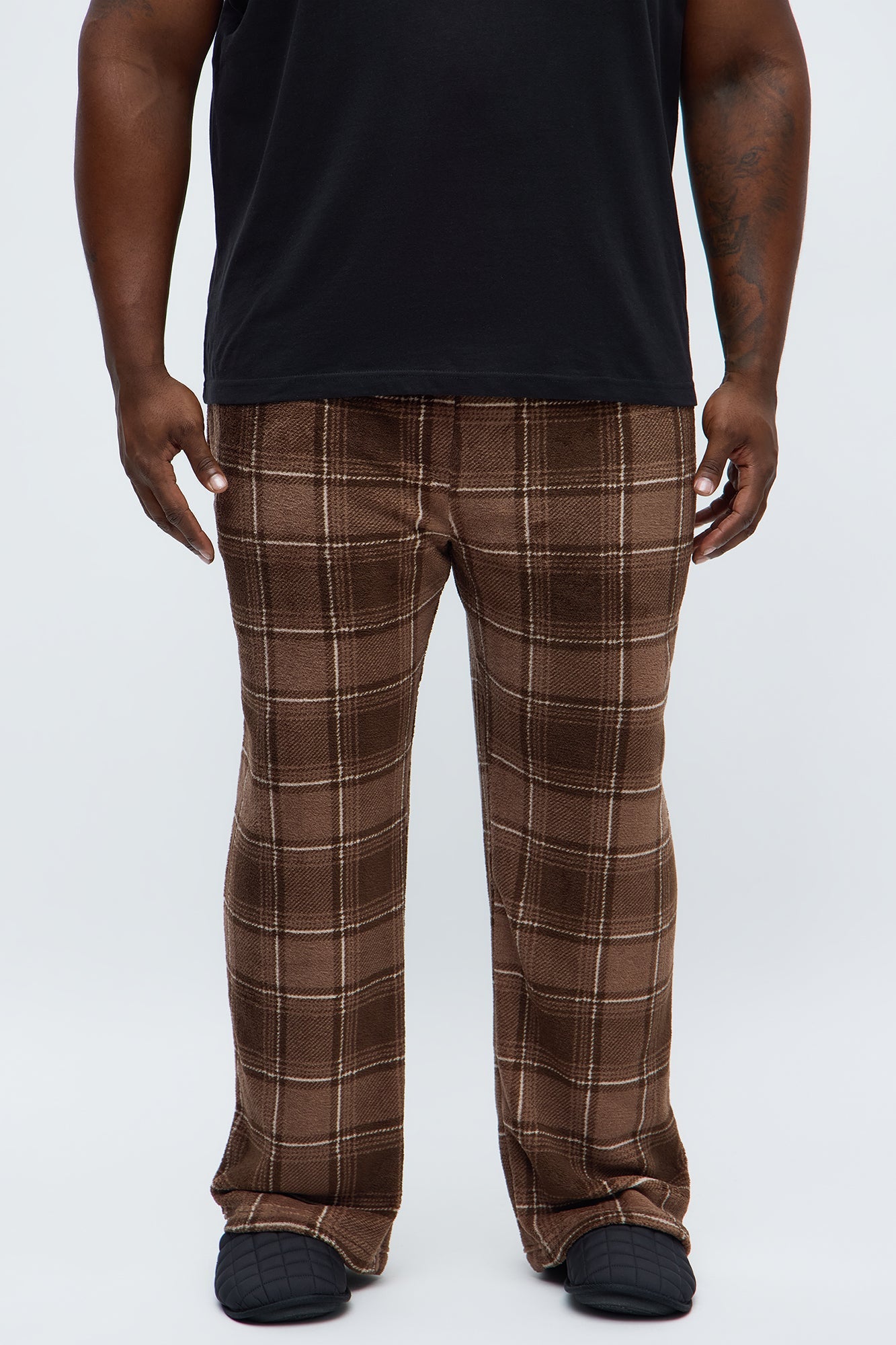 Morning Coffee Plush Lounge Pants - Chocolate