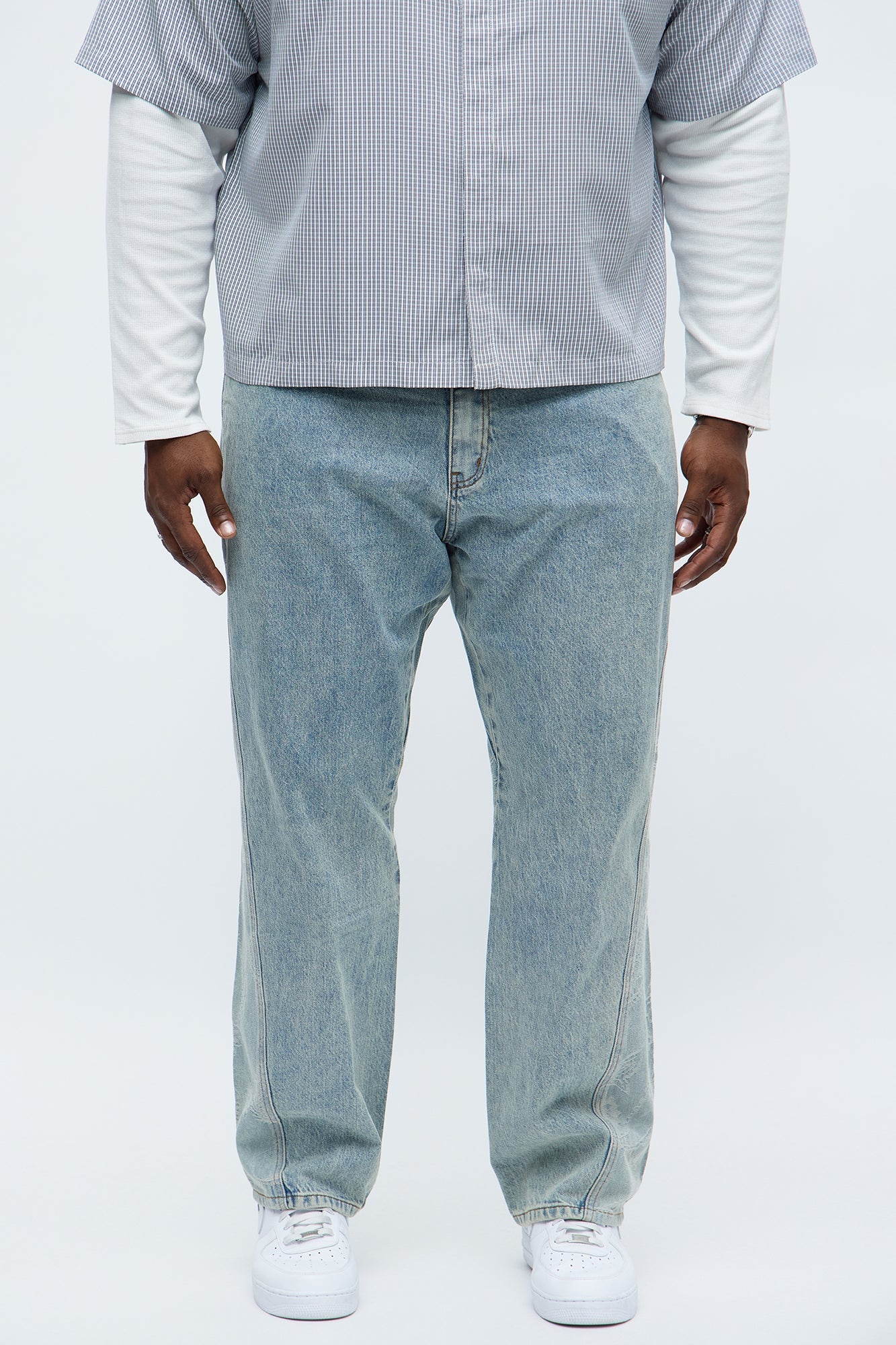 Straight Been Laced Paisley Jeans - Light Wash