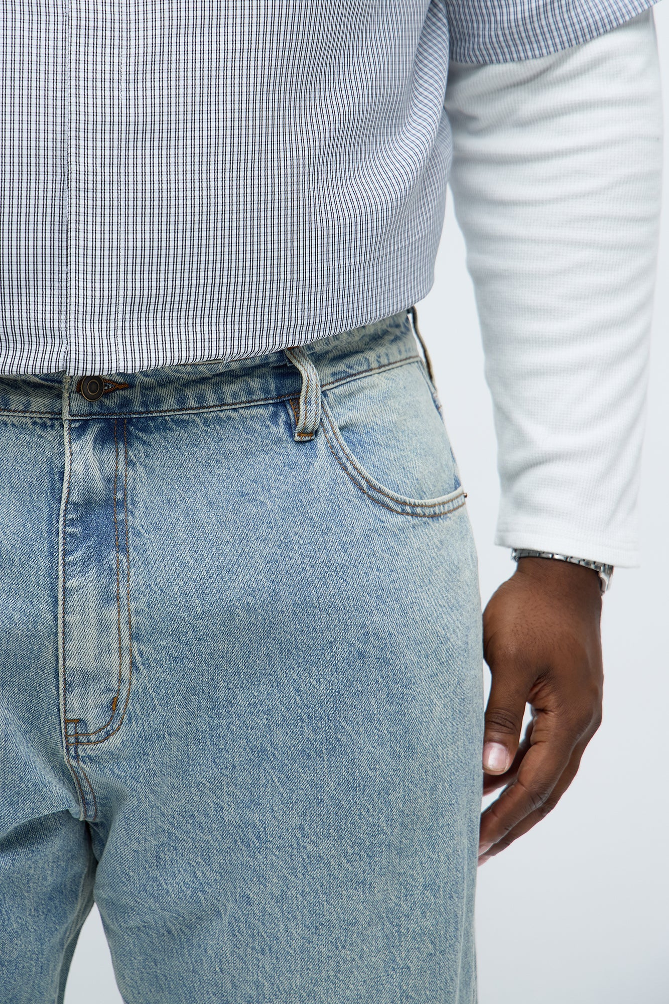 Straight Been Laced Paisley Jeans - Light Wash