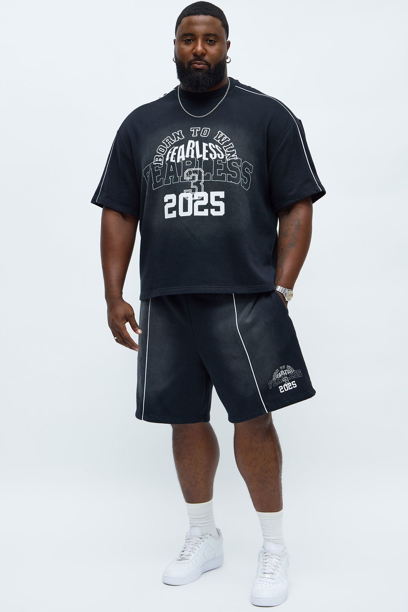 Tyson Relaxed Just Go With It Shorts - Black Wash