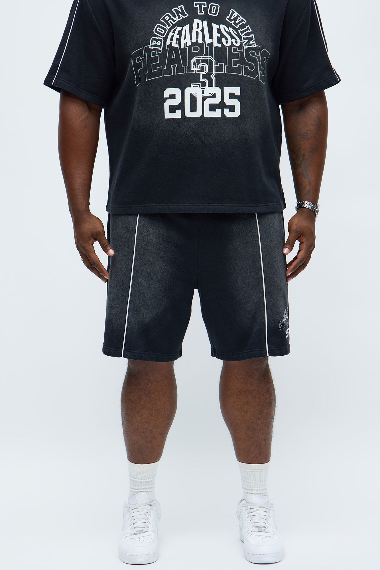 Tyson Relaxed Just Go With It Shorts - Black Wash