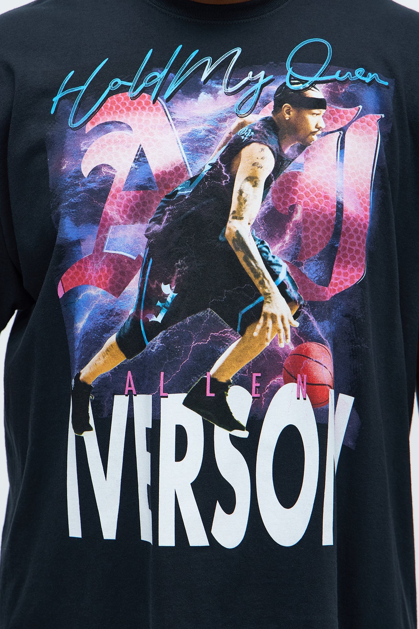 Allen Iverson Hold My Own Oversized Short Sleeve Tee - Black