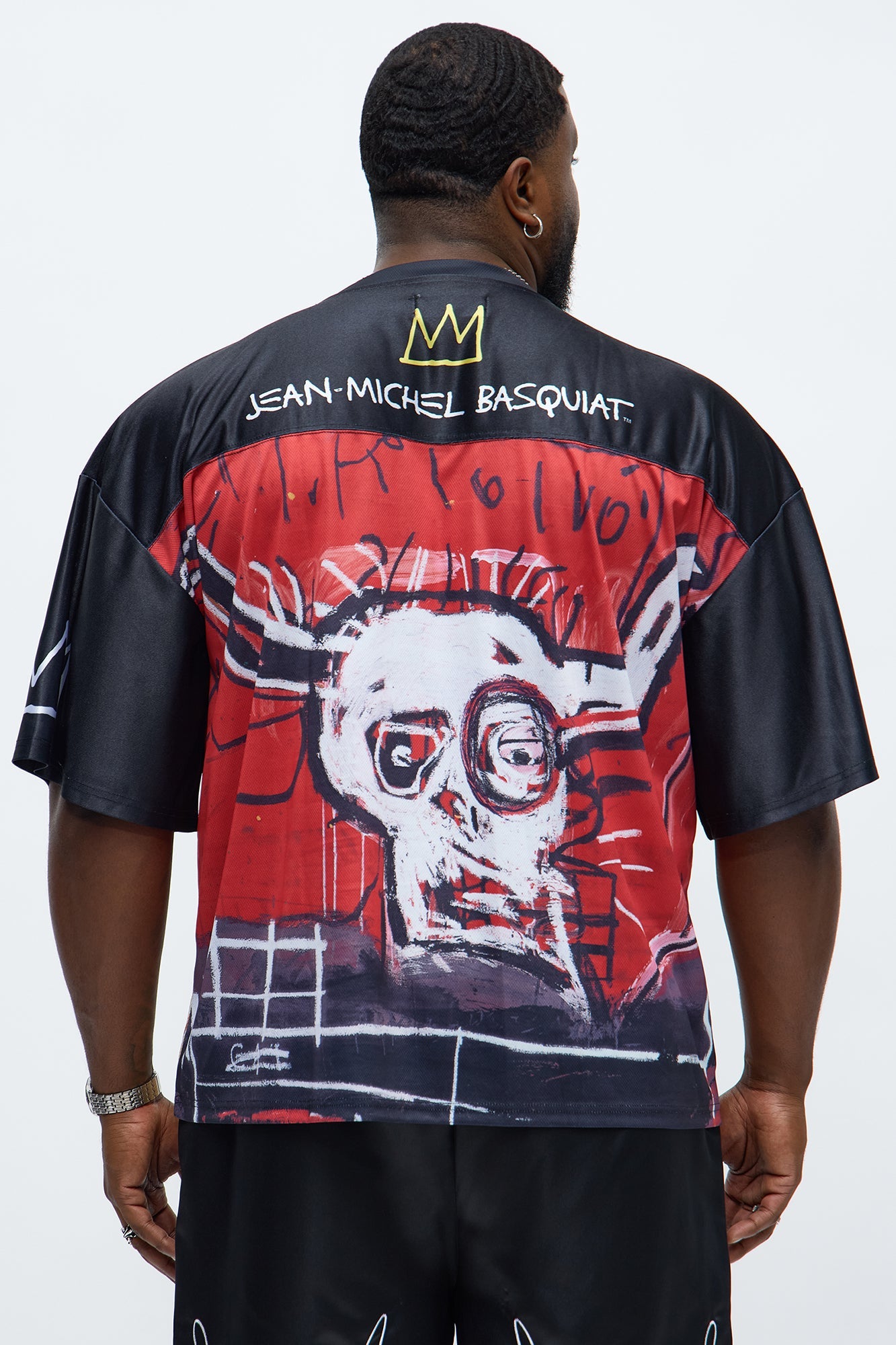 Basquiat Short Sleeve Football Jersey - Black/combo